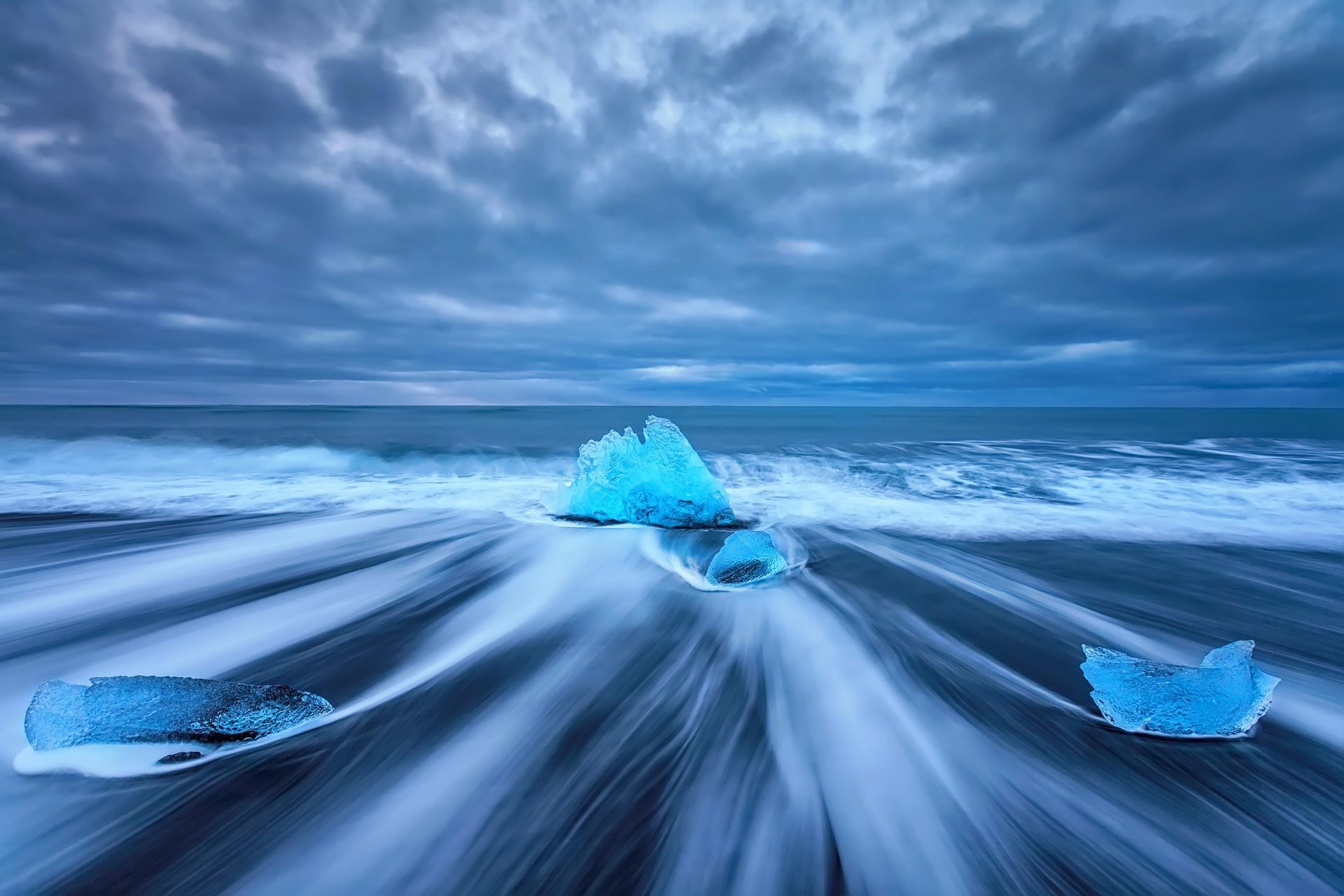 Download mobile wallpaper Winter, Sea, Ice, Beach, Horizon, Ocean, Earth, Frozen for free.