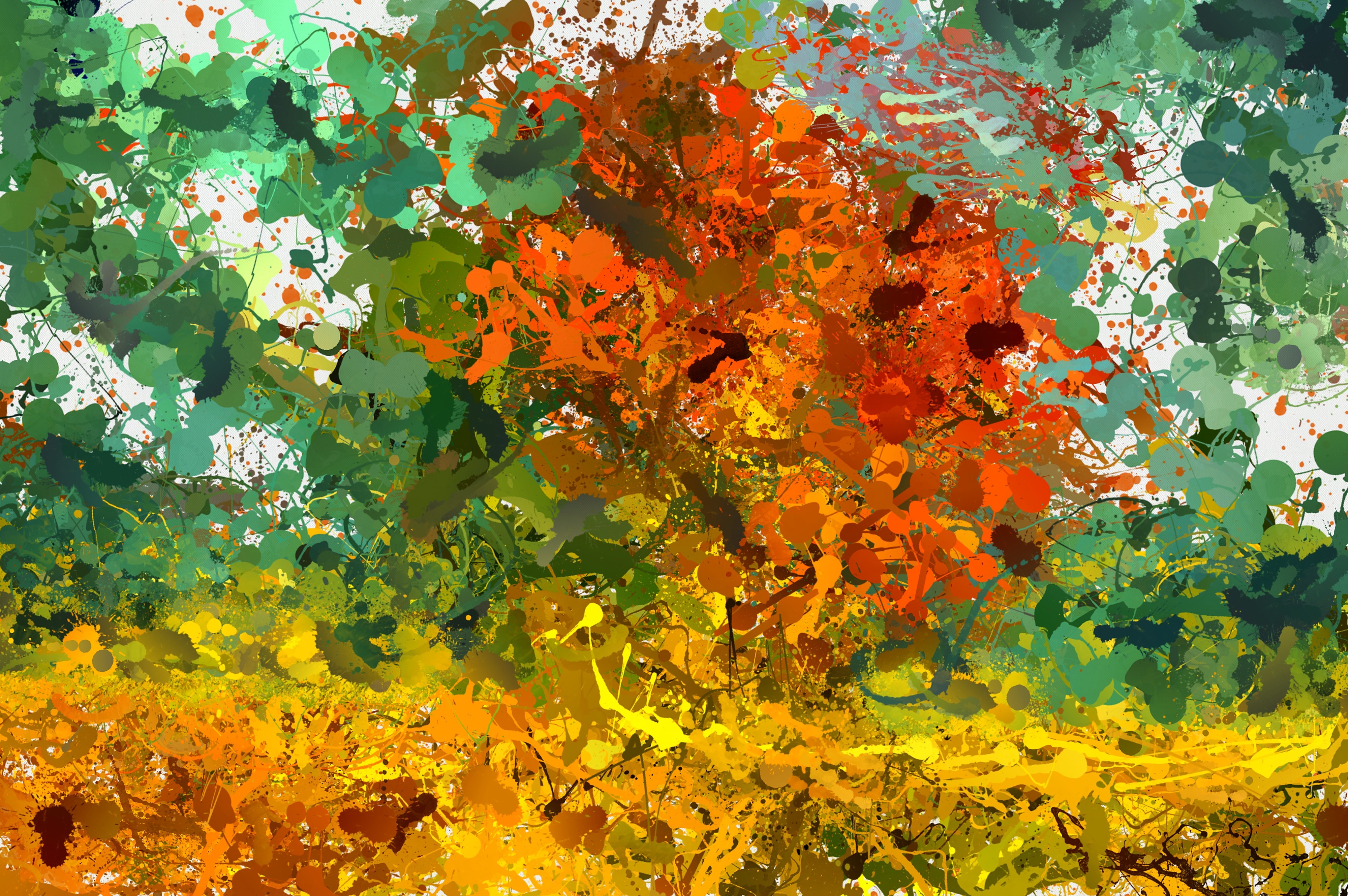 60936 скачать картинку абстракция, яркий, разноцветный, краска, пятна, хаотичный - обои и заставки бесплатно