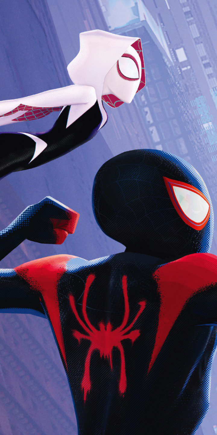 Descarga gratuita de fondo de pantalla para móvil de Películas, Spider Man, Millas Morales, Araña Gwen, Spider Man: Un Nuevo Universo.