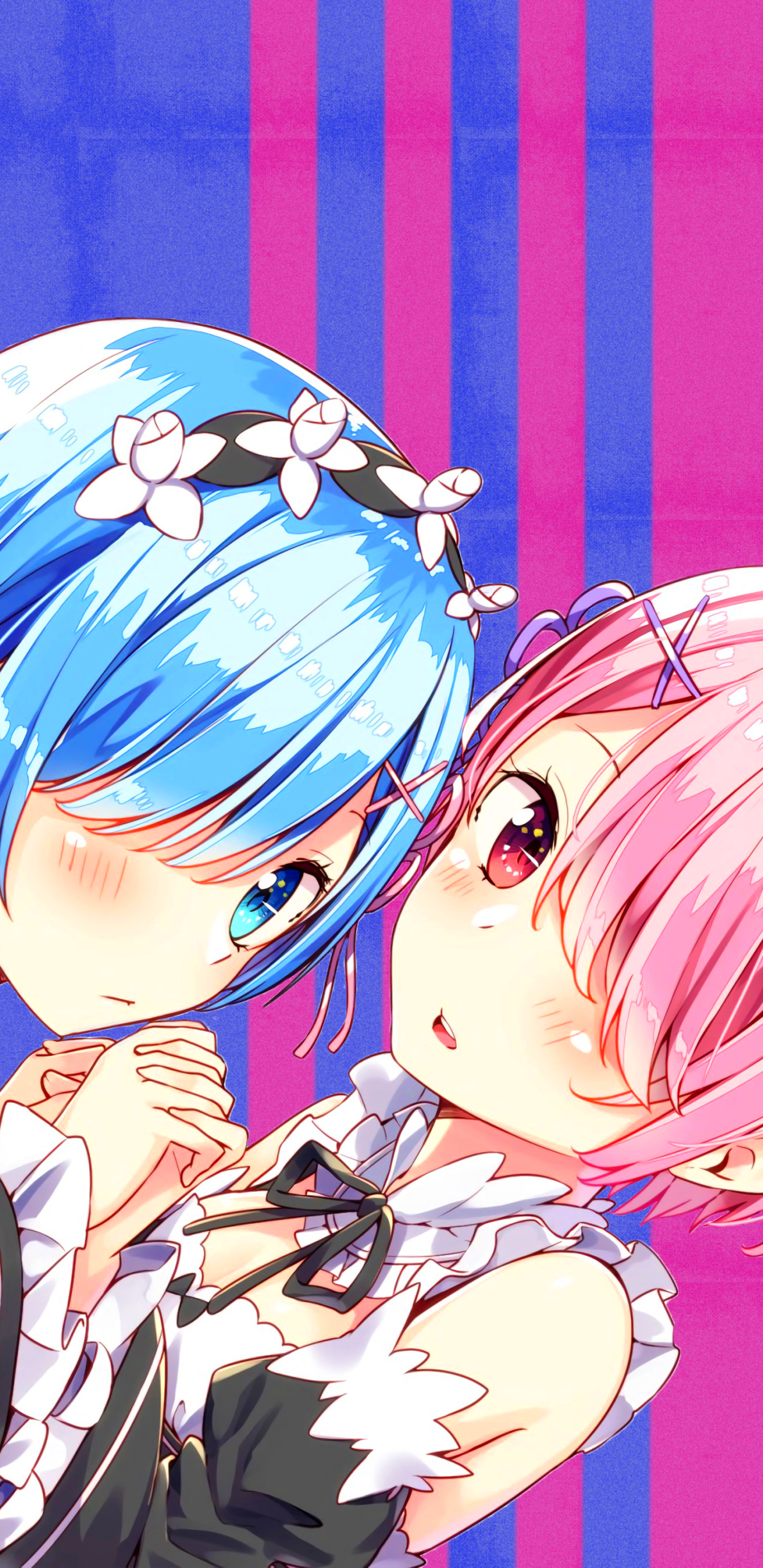 Handy-Wallpaper Animes, Re:zero Das Leben In Einer Anderen Welt Beginnen, Widder (Re:zero), Rem (Re: Null) kostenlos herunterladen.