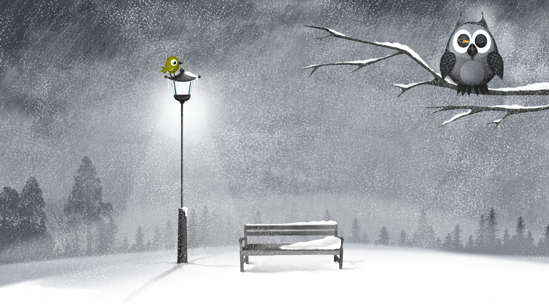 Download mobile wallpaper Winter, Artistic for free.
