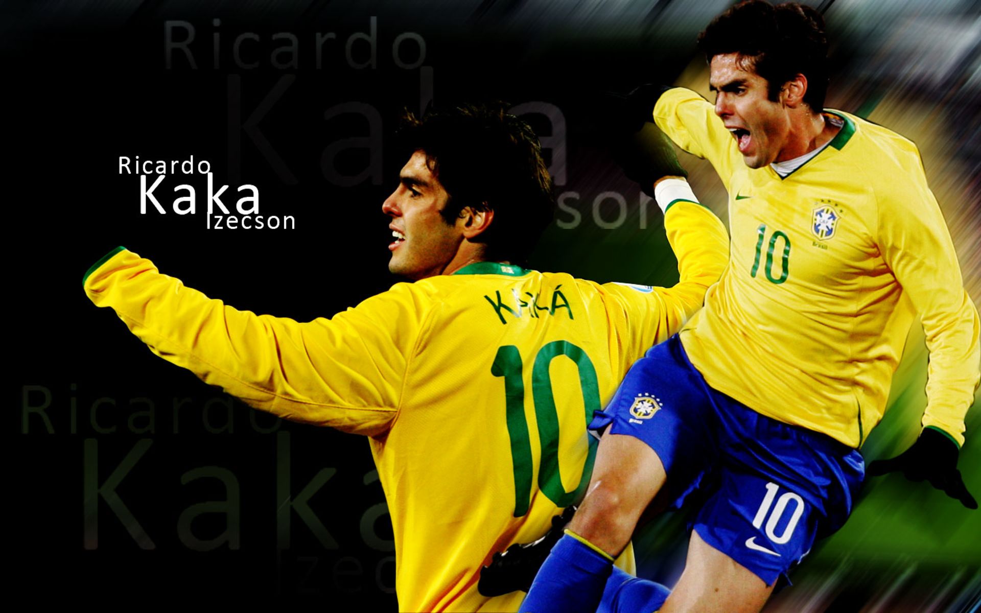 Téléchargez des papiers peints mobile Des Sports, Football, Kaka, Équipe Du Brésil De Football gratuitement.