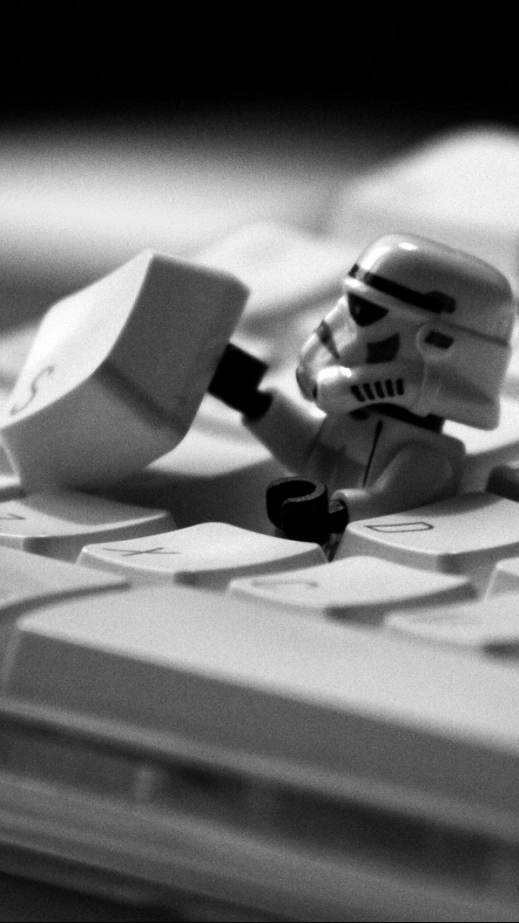 Download mobile wallpaper Star Wars, Lego, Keyboard, Movie, Stormtrooper for free.