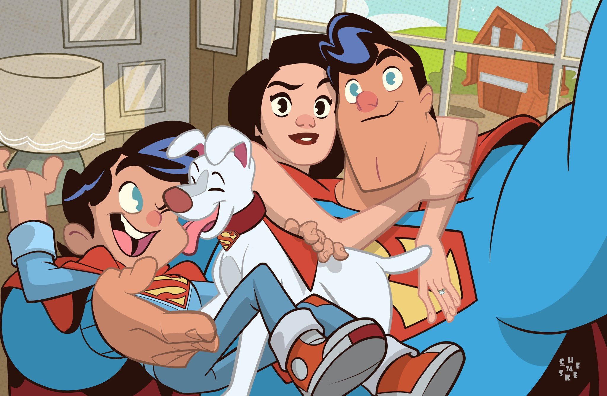 494348 télécharger le fond d'écran séries tv, série animée de la famille superman, clark kent, mignon, jon kent, crypto (dc comics), lois lane, super boy, superman - économiseurs d'écran et images gratuitement