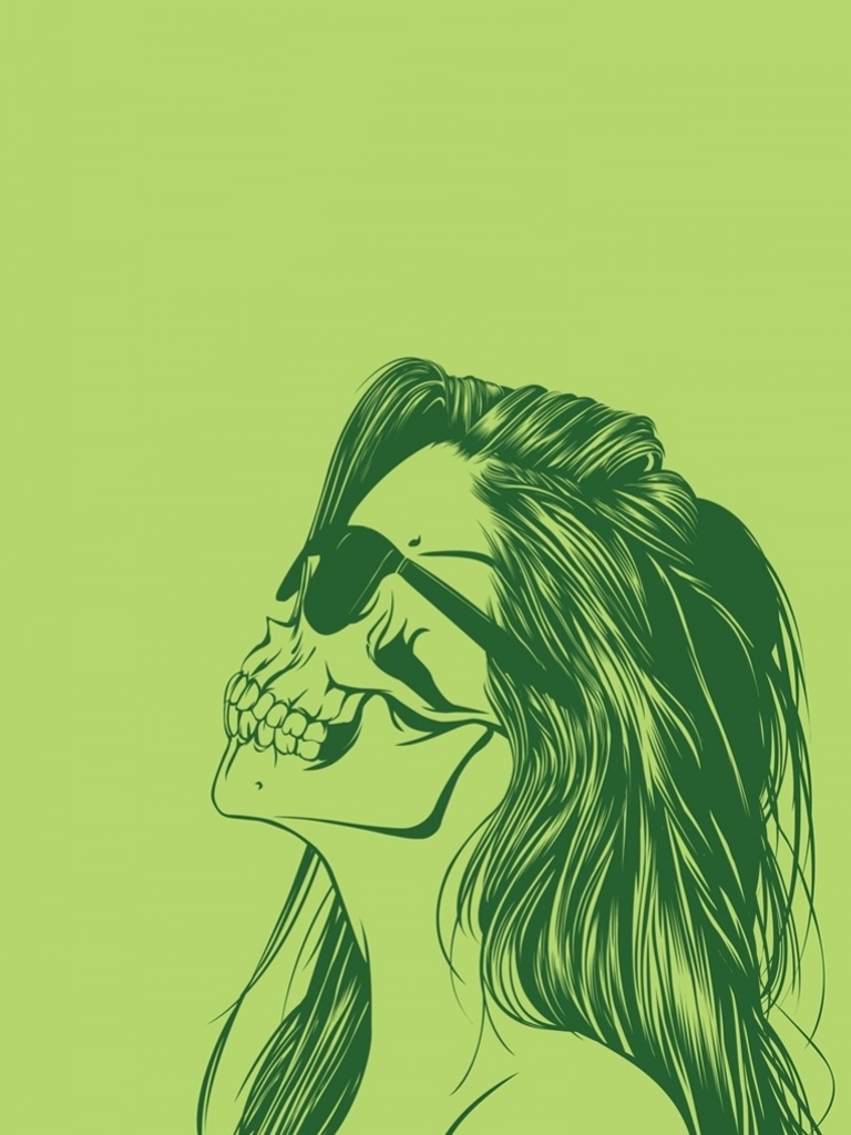 Download mobile wallpaper Dark, Skull, Sunglasses for free.