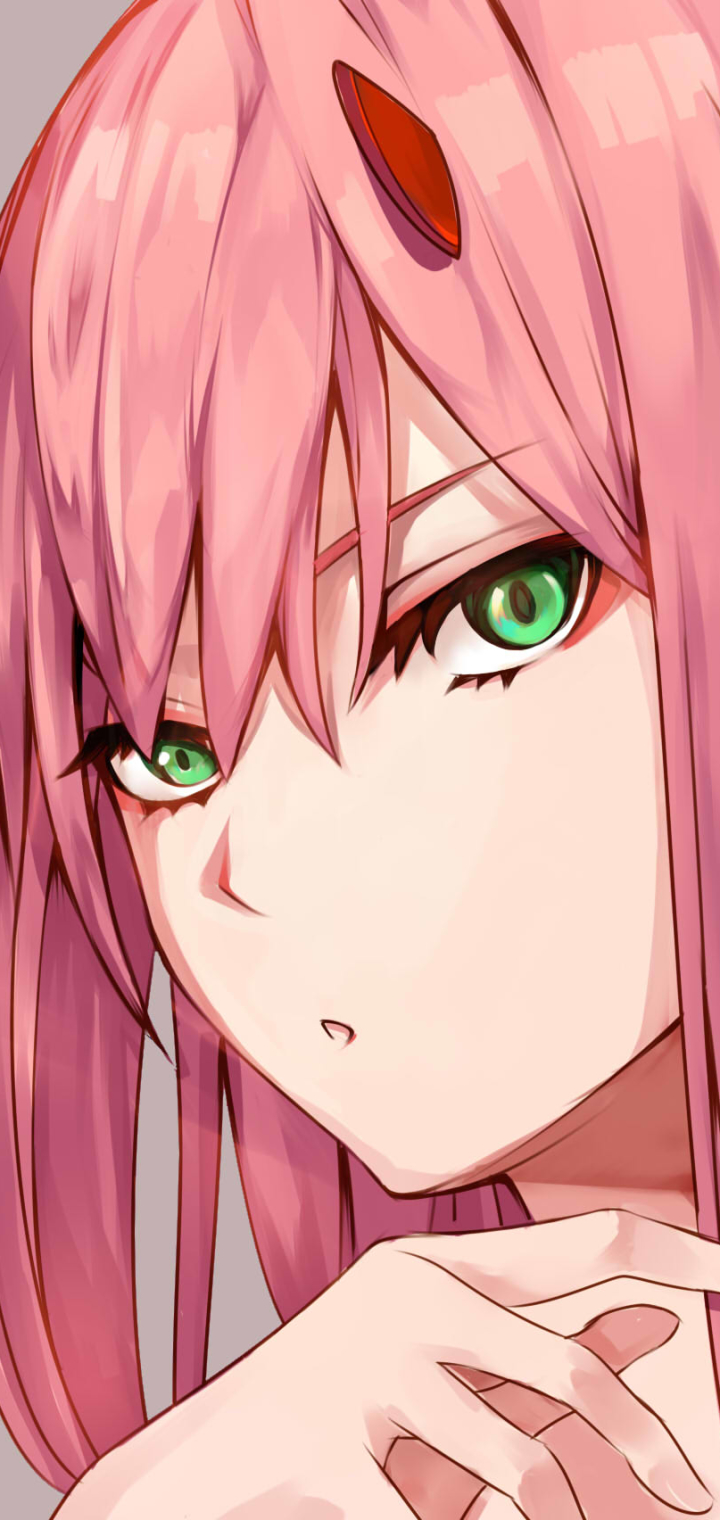 Descarga gratuita de fondo de pantalla para móvil de Cuernos, Ojos Verdes, Animado, Cabello Rosado, Pelo Largo, Darling In The Franxx, Zero Two (Darling En El Franxx), Cero Dos (Darling In The Franxx).