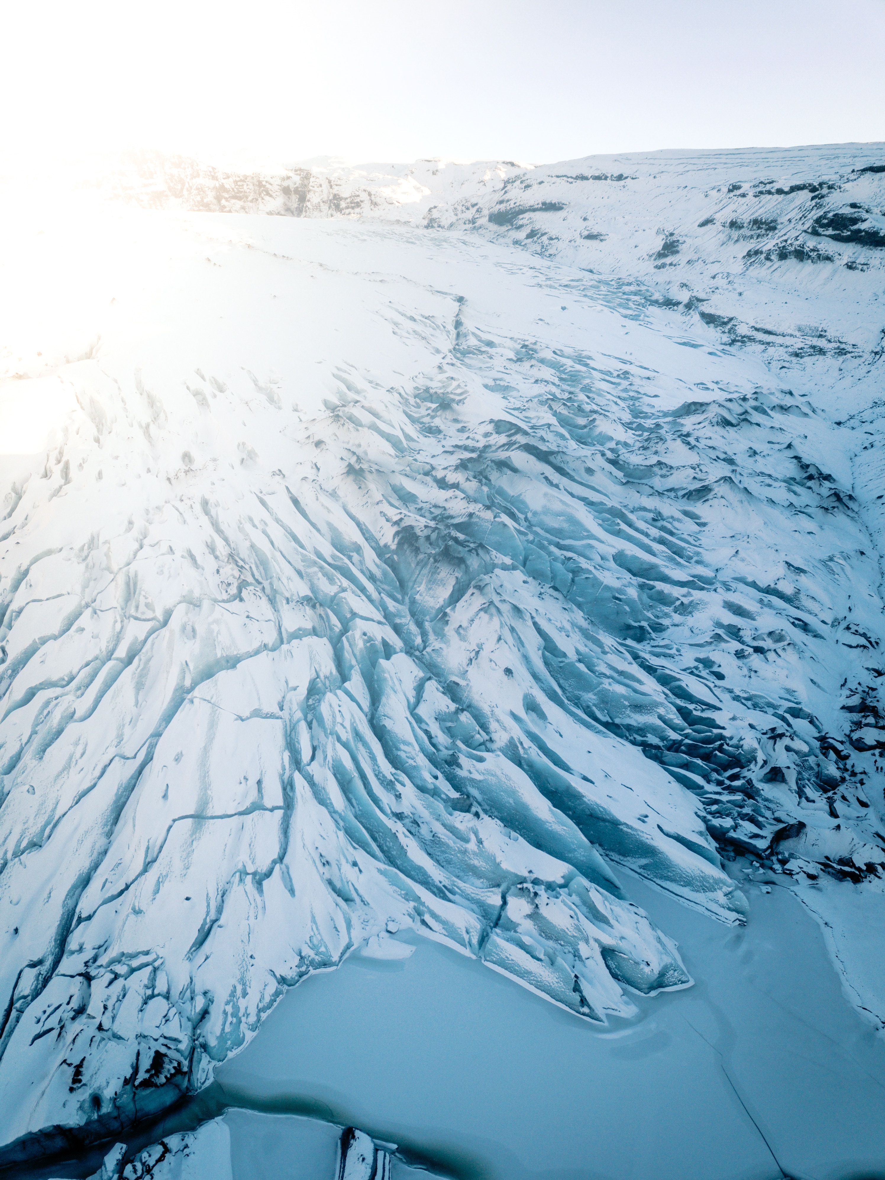 nature, ice, snow, white, mountain, fog, glacier download HD wallpaper