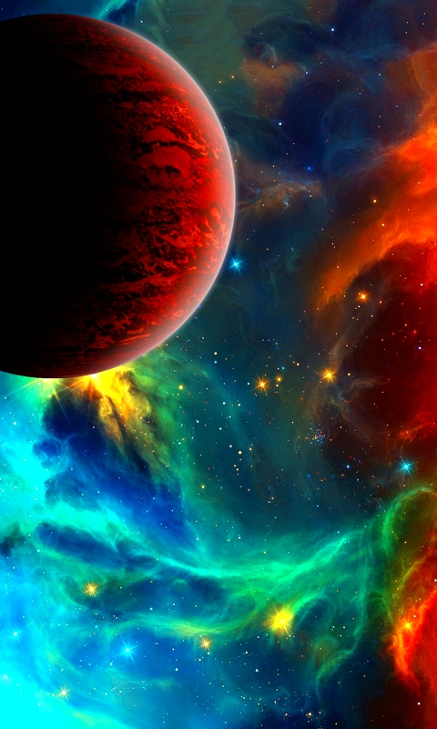Download mobile wallpaper Planets, Nebula, Space, Planet, Colorful, Sci Fi for free.