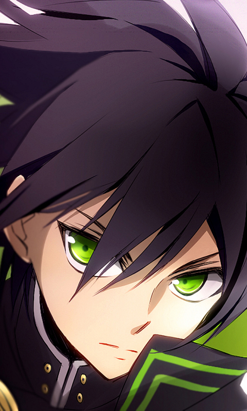 Descarga gratuita de fondo de pantalla para móvil de Ojos Verdes, Animado, Pelo Negro, Yuichiro Hyakuya, Serafín Del Fin.