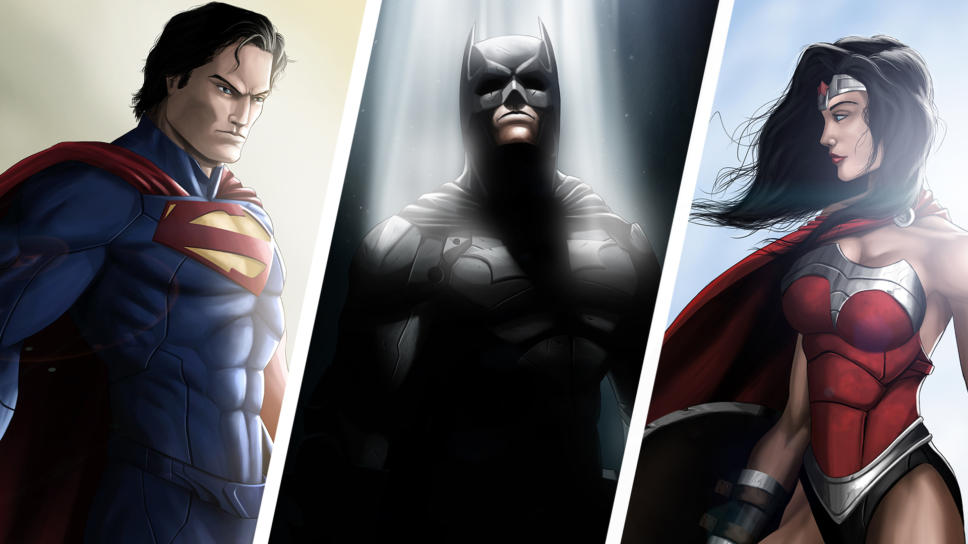 Download mobile wallpaper Batman, Superman, Comics, Superhero, Dc Comics, Wonder Woman for free.