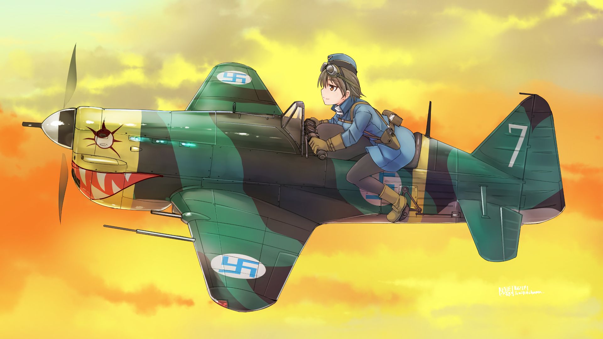 anime, aviator girls