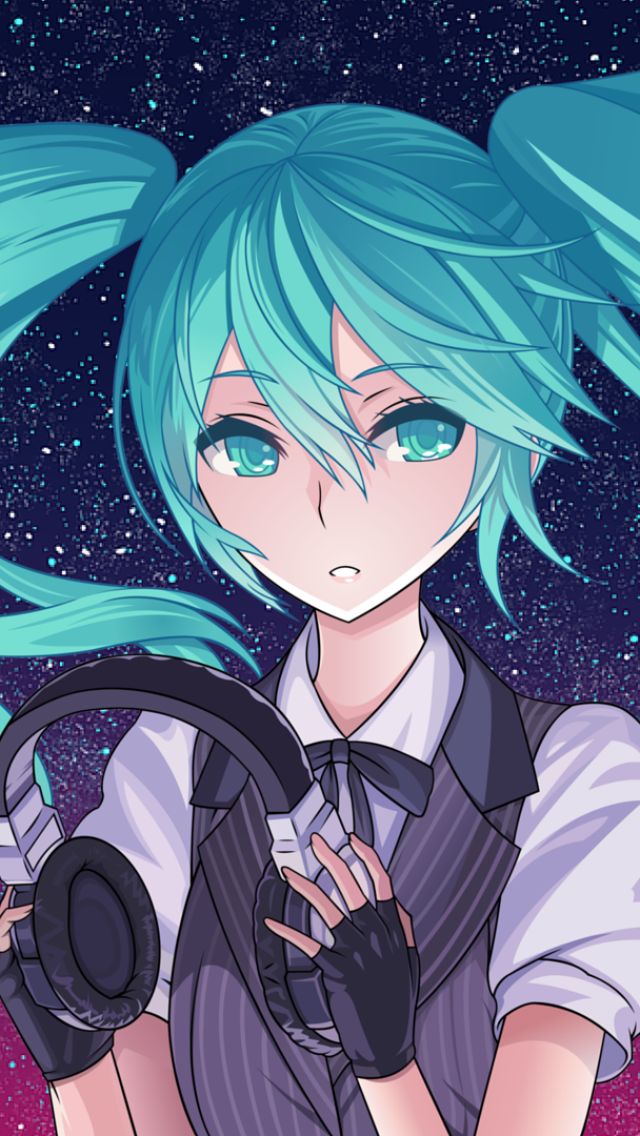 Baixar papel de parede para celular de Anime, Fones De Ouvido, Vocaloid, Olhos Azuis, Cabelo Azul, Hatsune Miku, Twintails gratuito.