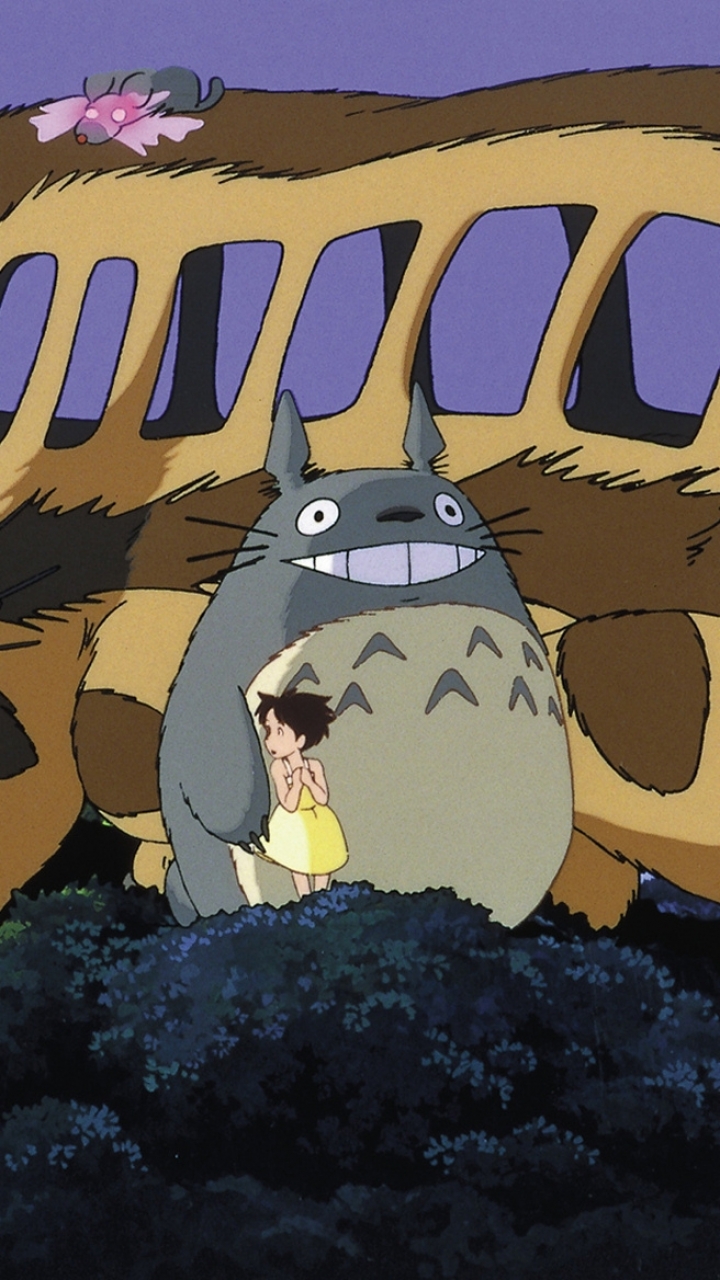 Baixar papel de parede para celular de Anime, Satsuki Kusakabe, Totoro (Meu Vizinho Totoro), Meu Amigo Totoro, Catbus (Meu Vizinho Totoro) gratuito.