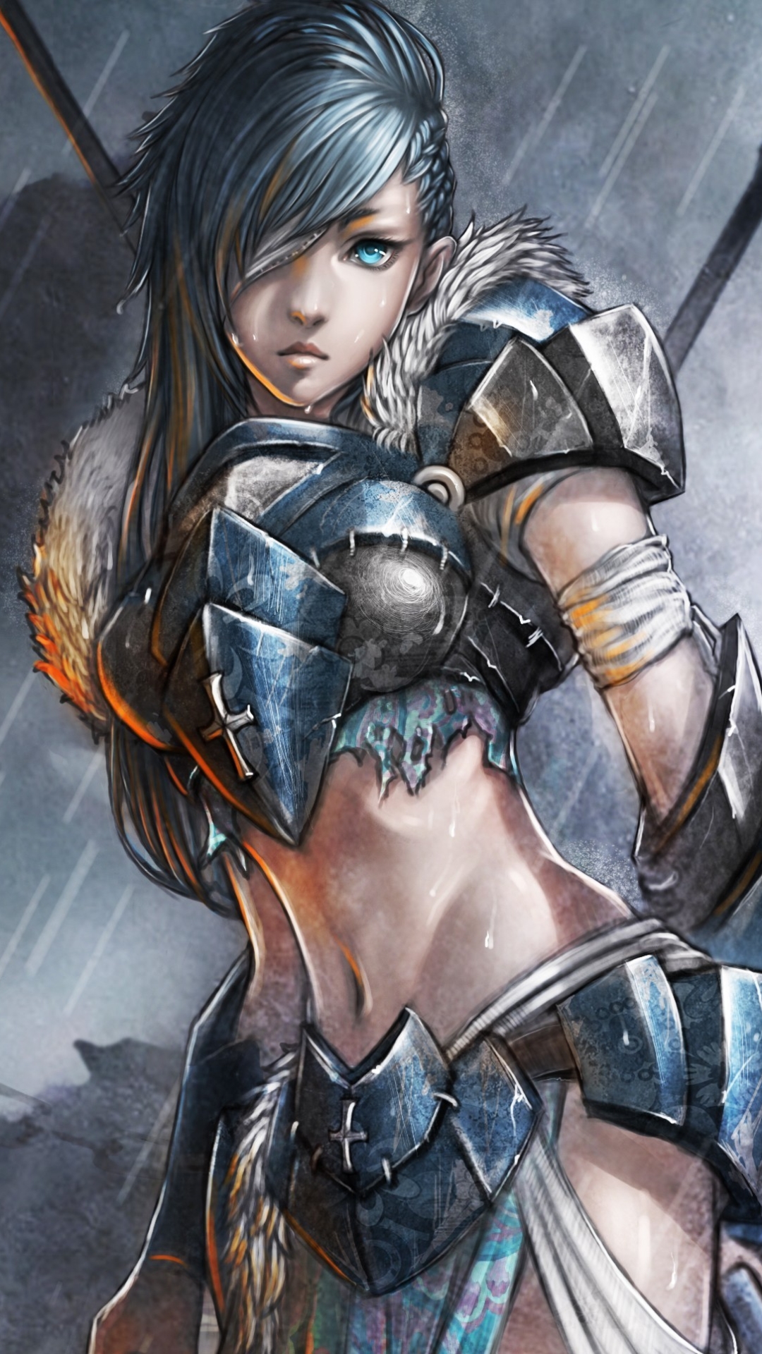 Download mobile wallpaper Fantasy, Weapon, Armor, Women Warrior, Woman Warrior for free.