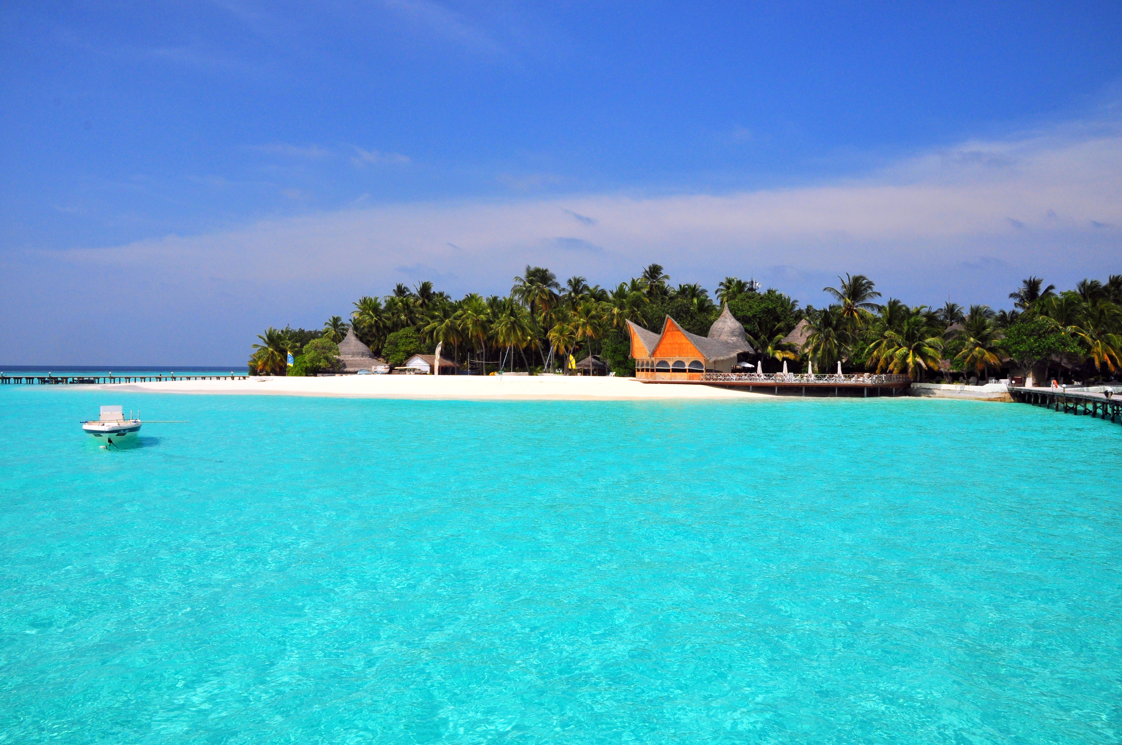 Download mobile wallpaper Maldives, Beach, Tropics, Island, Nature for free.
