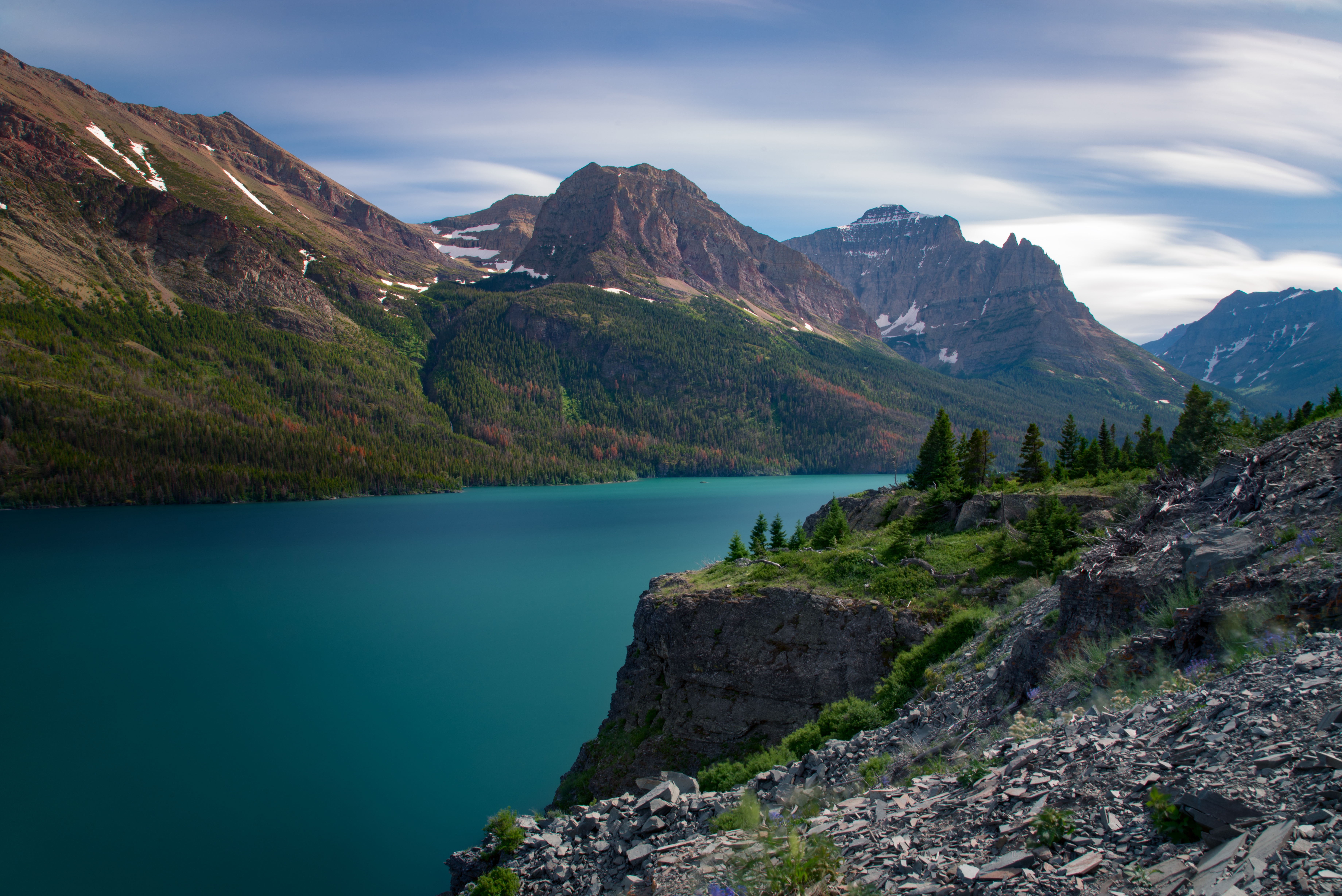 Скачать картинку Гора, Озеро, Национальный Парк, Национальный Парк Глейшер, Земля/природа в телефон бесплатно.