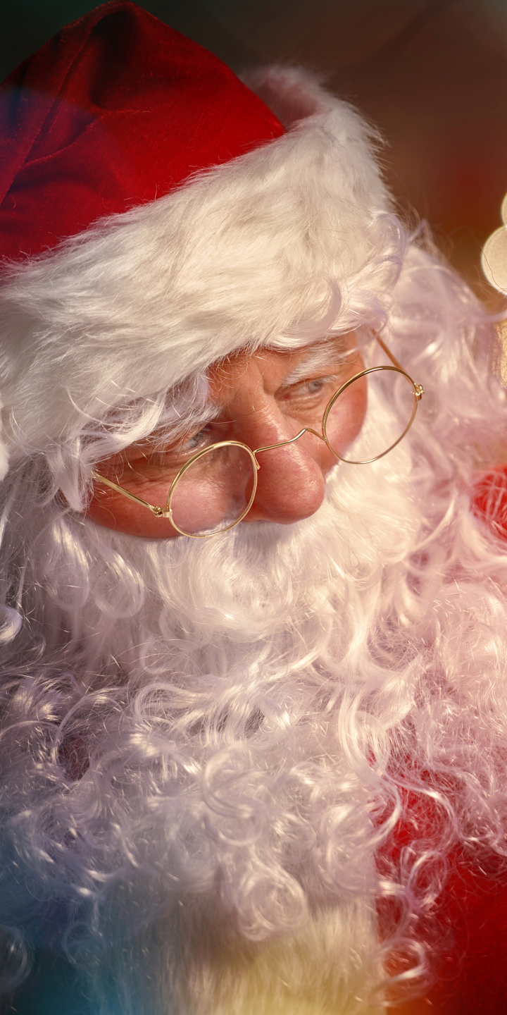 Téléchargez des papiers peints mobile Père Noël, Noël, Vacances, Lanterne gratuitement.