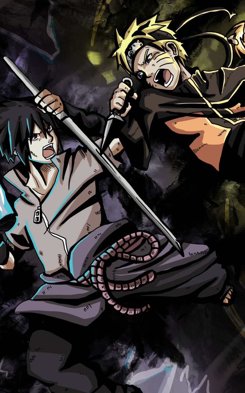 Handy-Wallpaper Naruto, Animes, Sasuke Uchiha, Naruto Uzumaki kostenlos herunterladen.