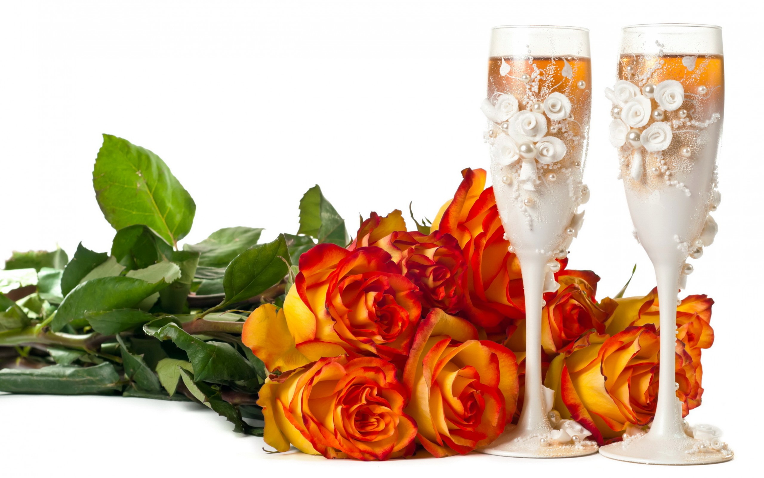 photography, still life, champagne, rose