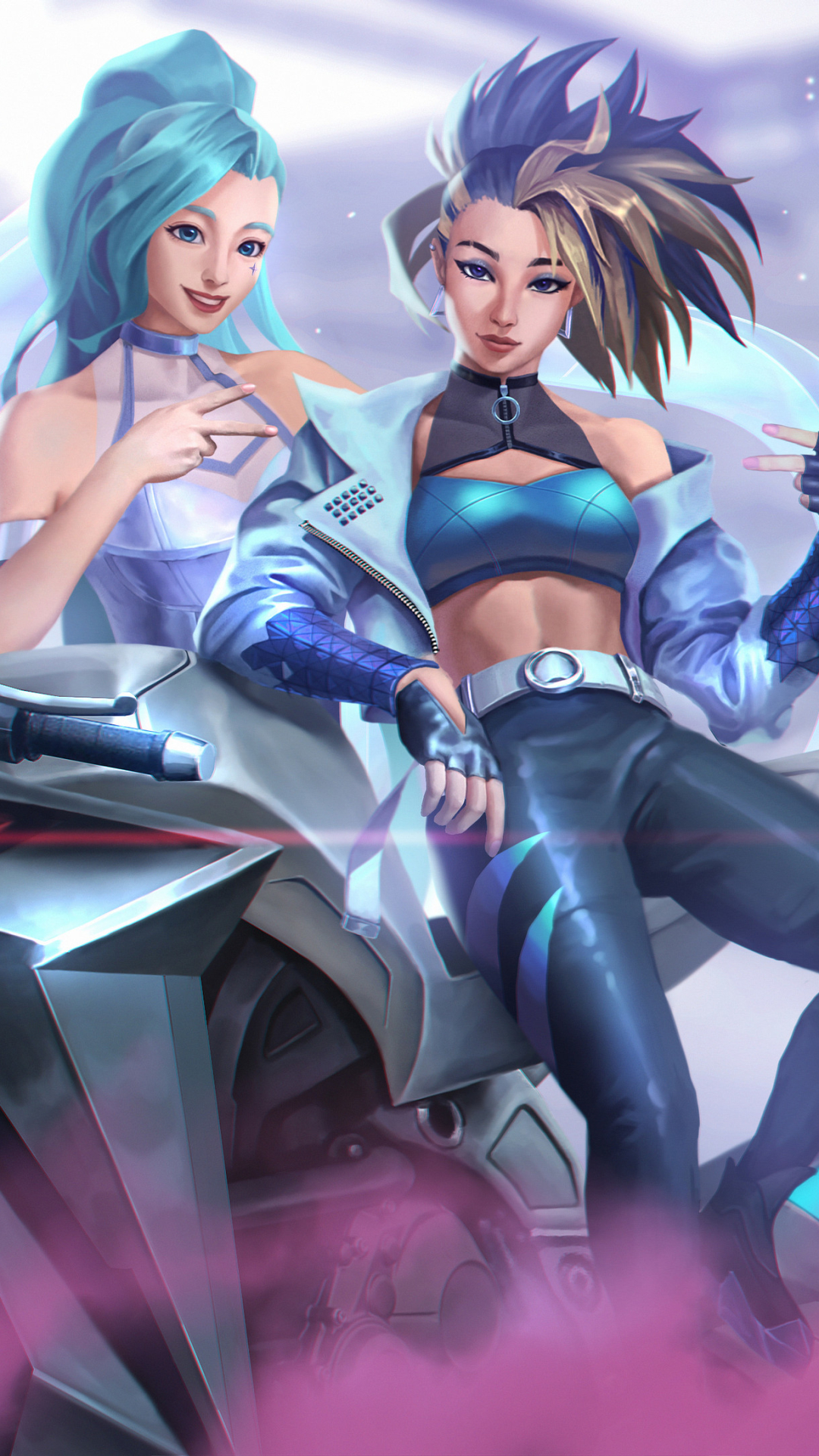 Handy-Wallpaper League Of Legends, Computerspiele, Akali (Liga Der Legenden), K/da, Seraphine (League Of Legends) kostenlos herunterladen.