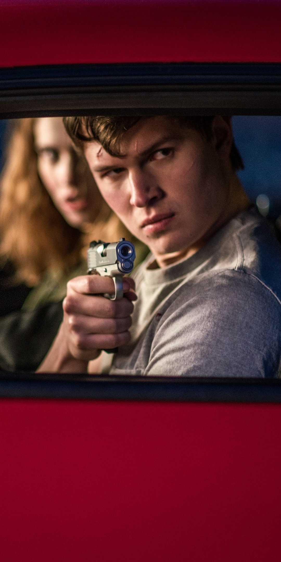 Download mobile wallpaper Movie, Lily James, Ansel Elgort, Baby Driver for free.
