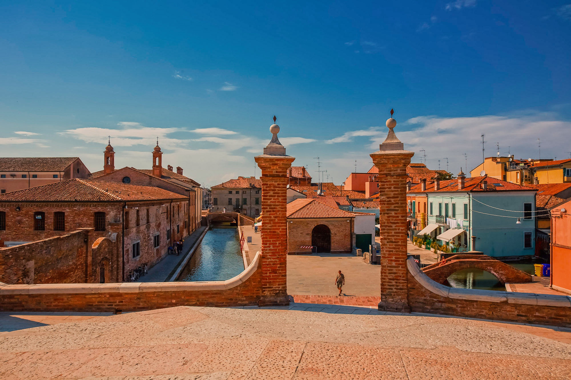Free download wallpaper Italy, Building, House, Bridge, Man Made, Canal on your PC desktop