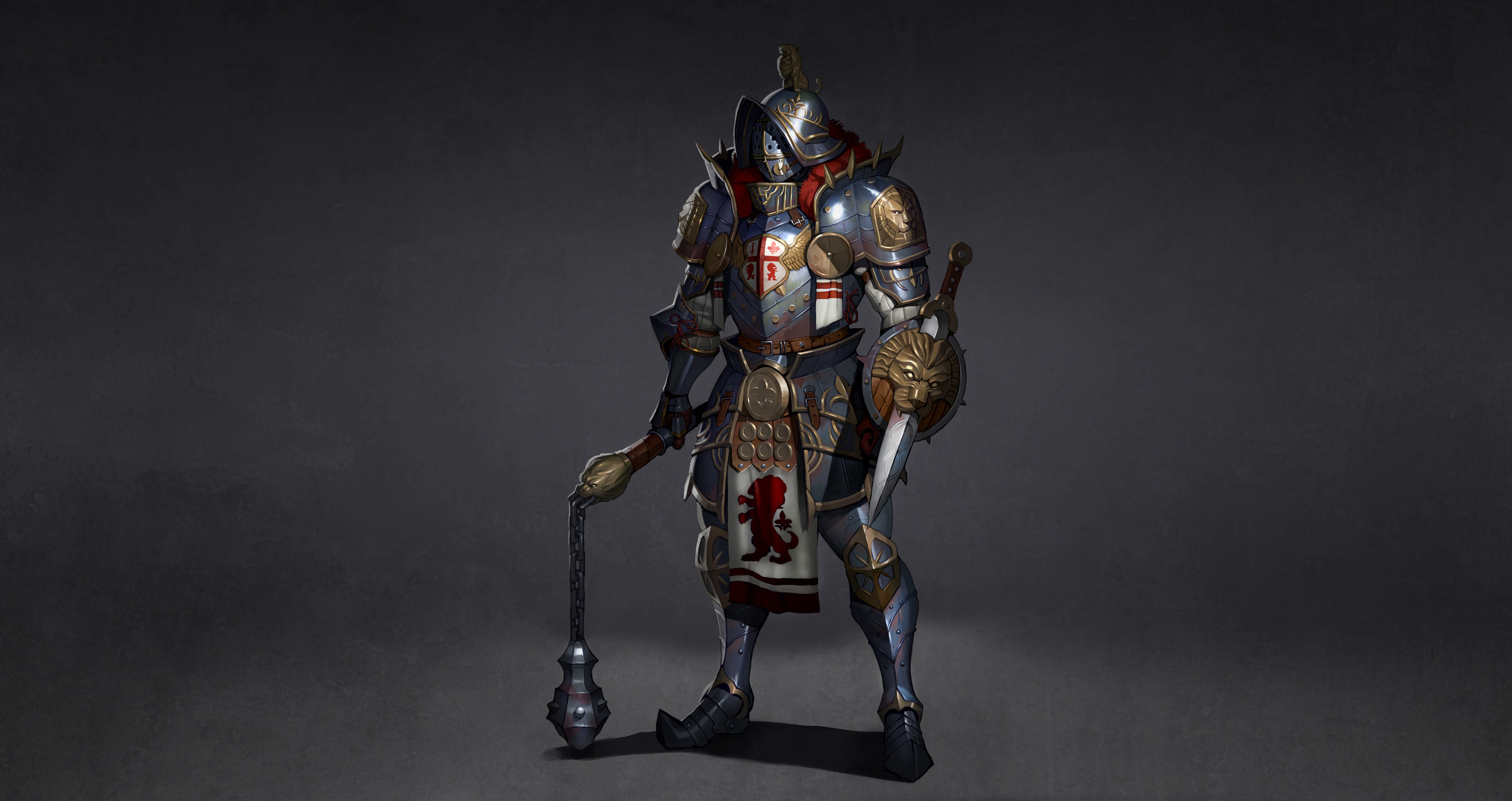 951342 descargar fondo de pantalla gladiador, fantasía, armadura, guerrero: protectores de pantalla e imágenes gratis