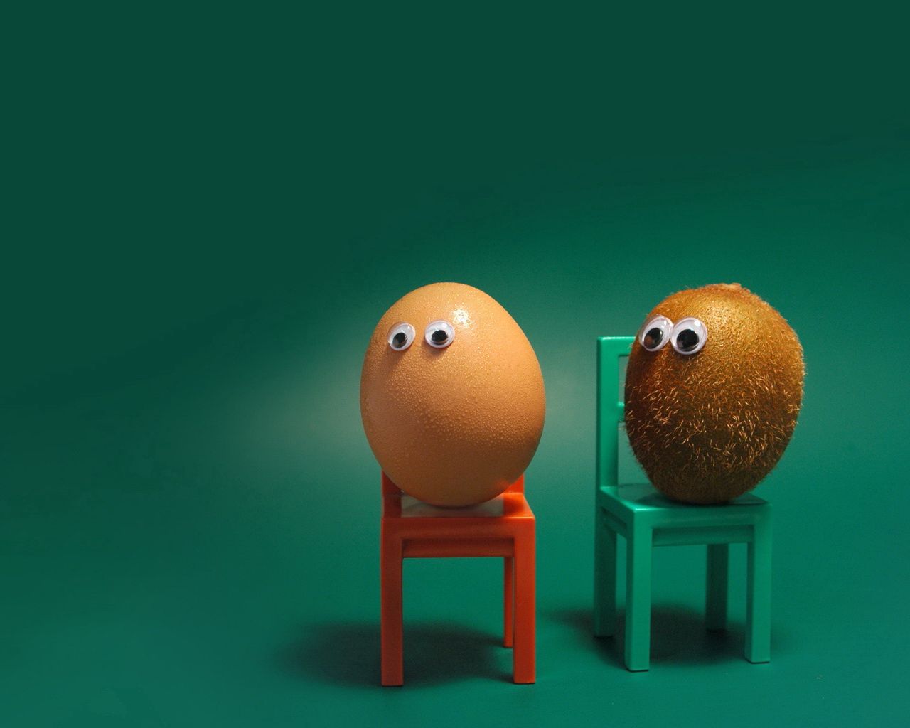 egg, miscellaneous, funny, kiwi, miscellanea, eyes, chairs, situation