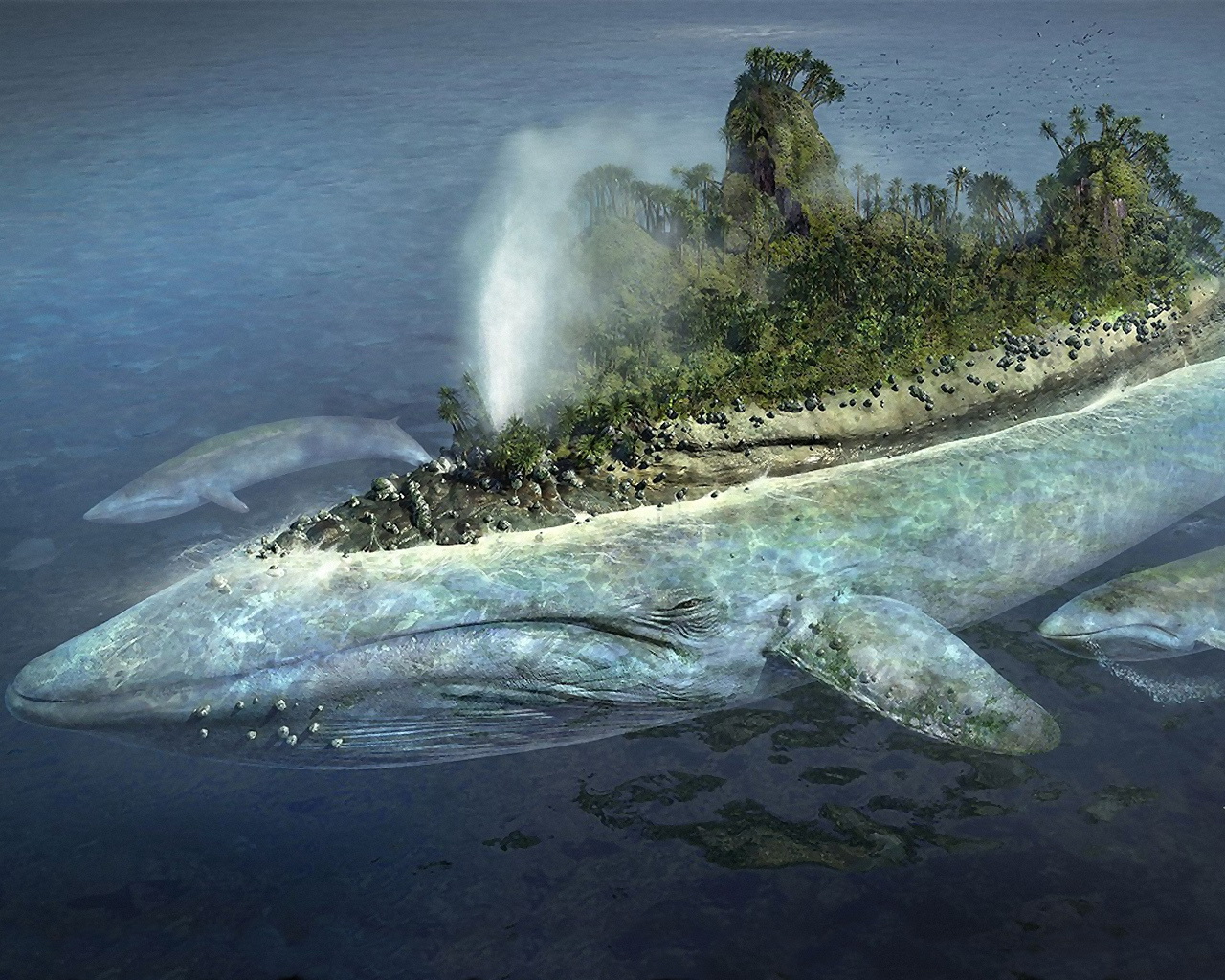 whale, fantasy Image for desktop