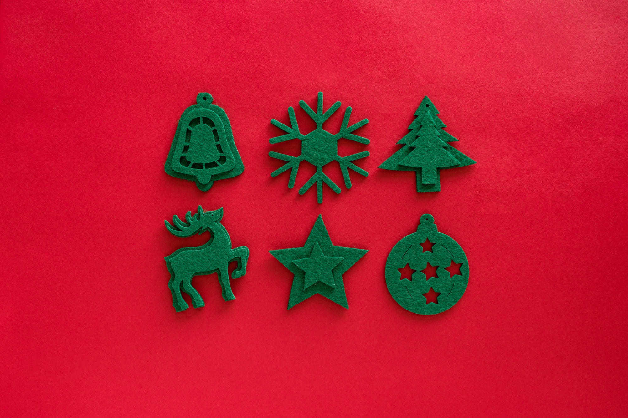 Download mobile wallpaper Christmas, Holiday, Deer, Snowflake, Star, Bell, Christmas Ornaments, Bauble for free.