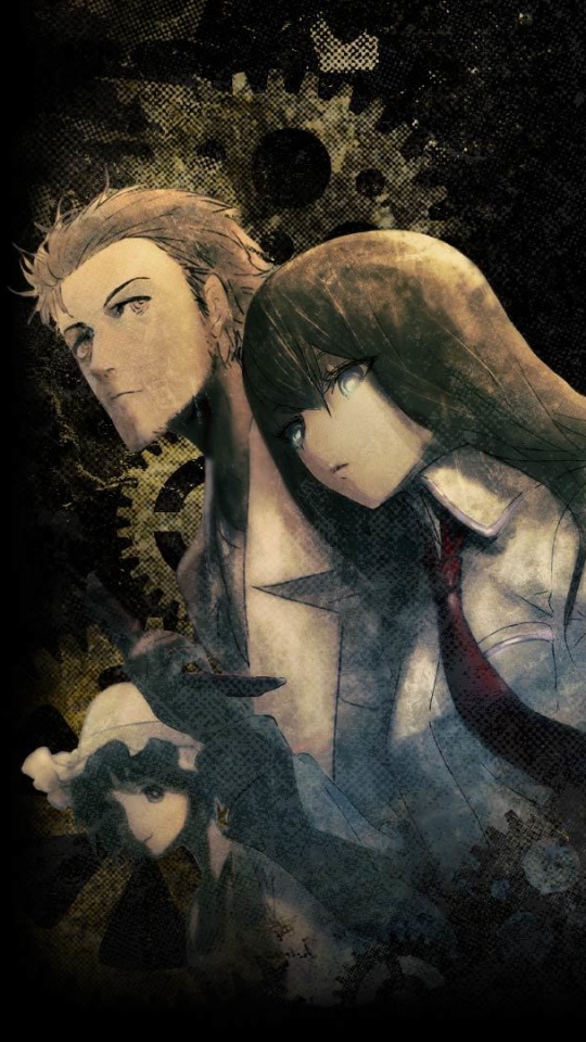 Handy-Wallpaper Animes, Steins Gate, Kurisu Makise, Rintaro Okabe kostenlos herunterladen.