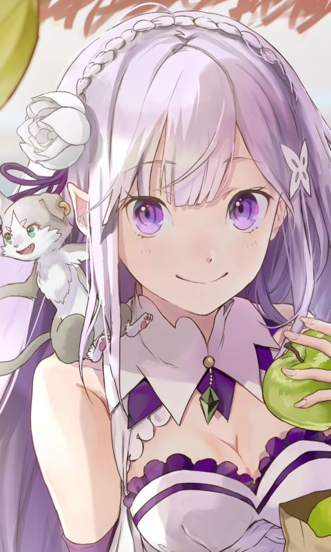 Handy-Wallpaper Animes, Emilia (Re: Zero), Re:zero Das Leben In Einer Anderen Welt Beginnen, Paket (Re:zero) kostenlos herunterladen.