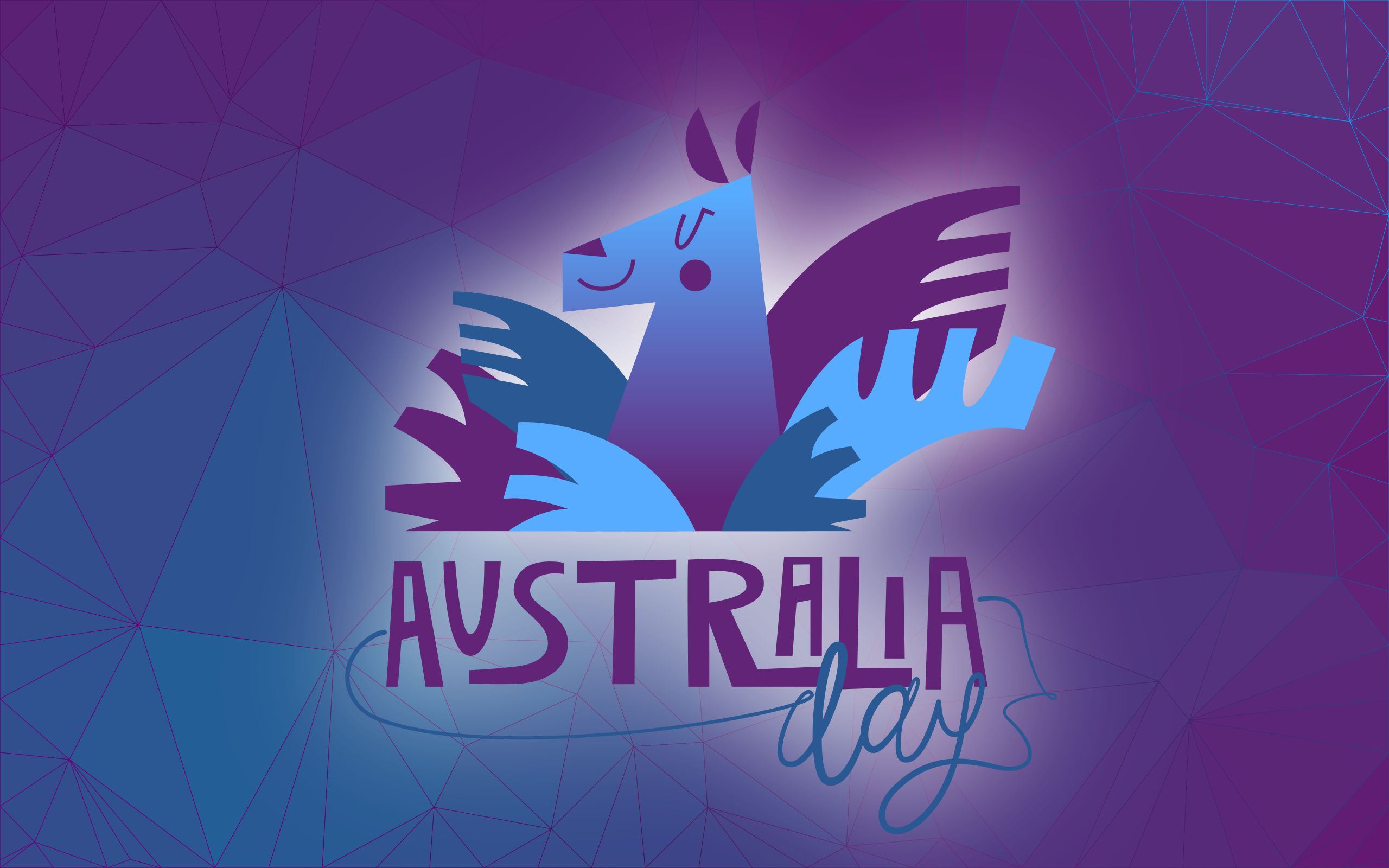 878506 Hintergrundbild herunterladen feiertage, australien tag, blau, lila - Bildschirmschoner und Bilder kostenlos