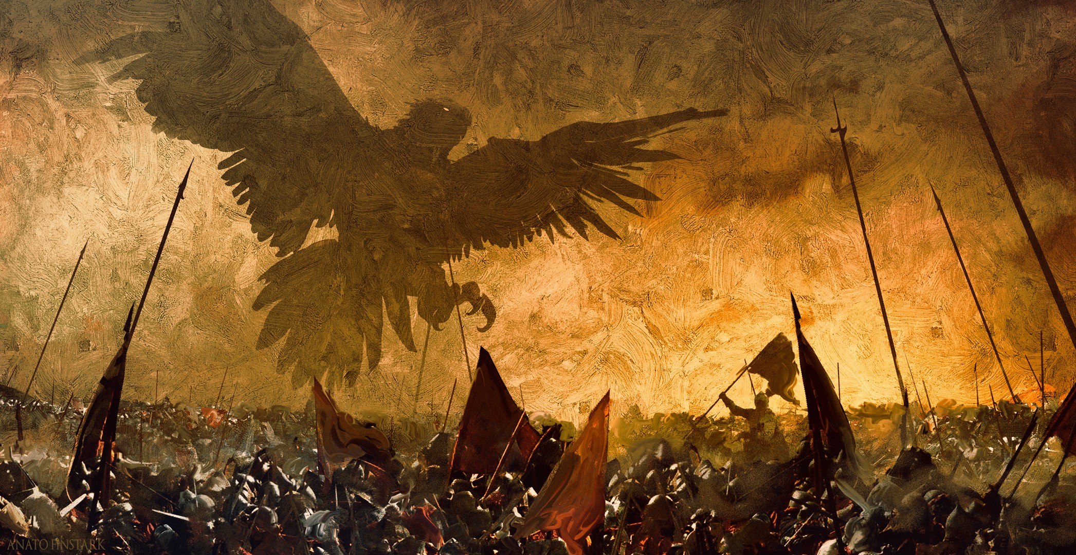 Descarga gratuita de fondo de pantalla para móvil de Fantasía, El Señor De Los Anillos, Águila, Batalla.