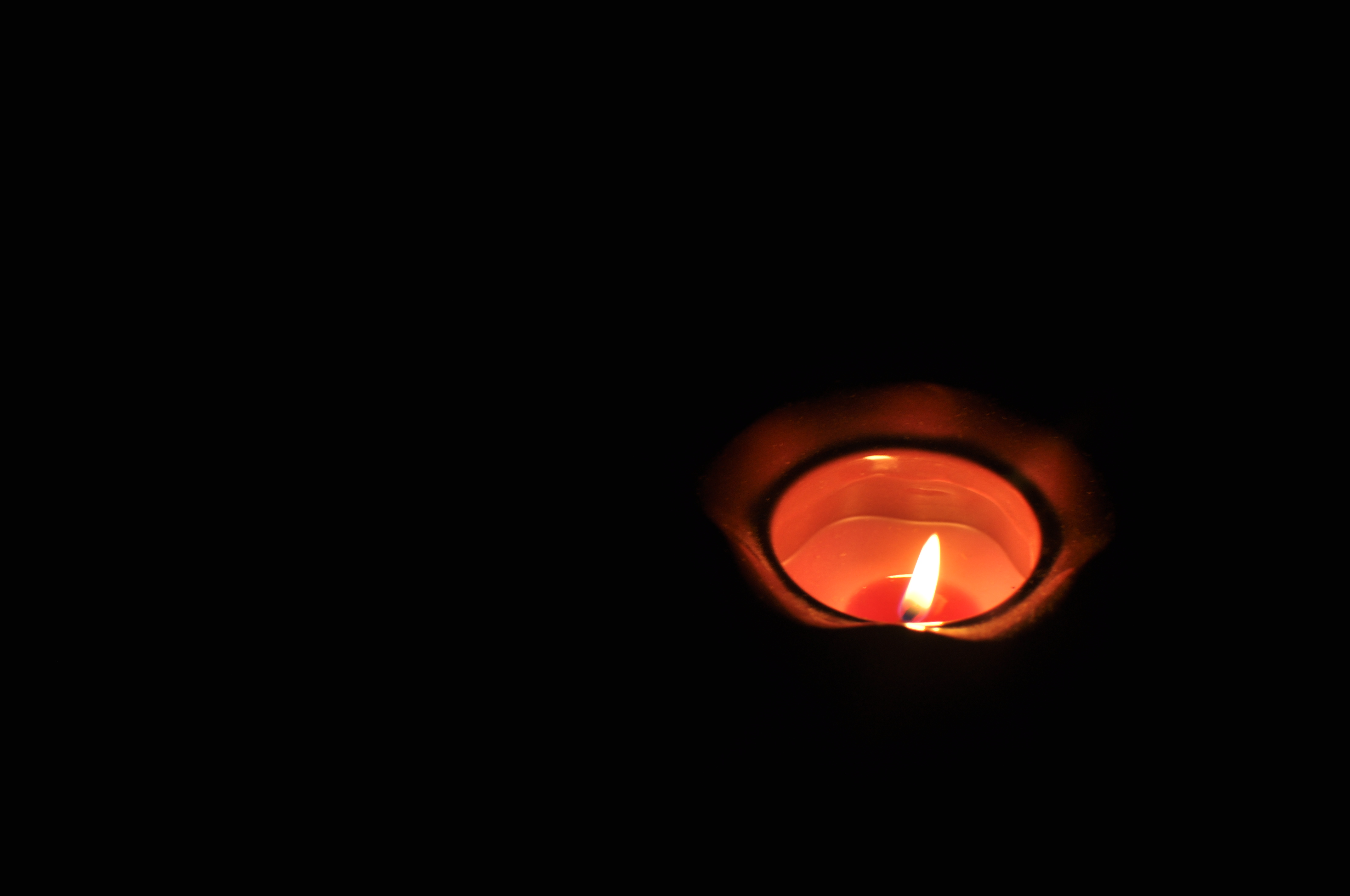 Download mobile wallpaper Fire, Candle, Dark, Darkness for free.