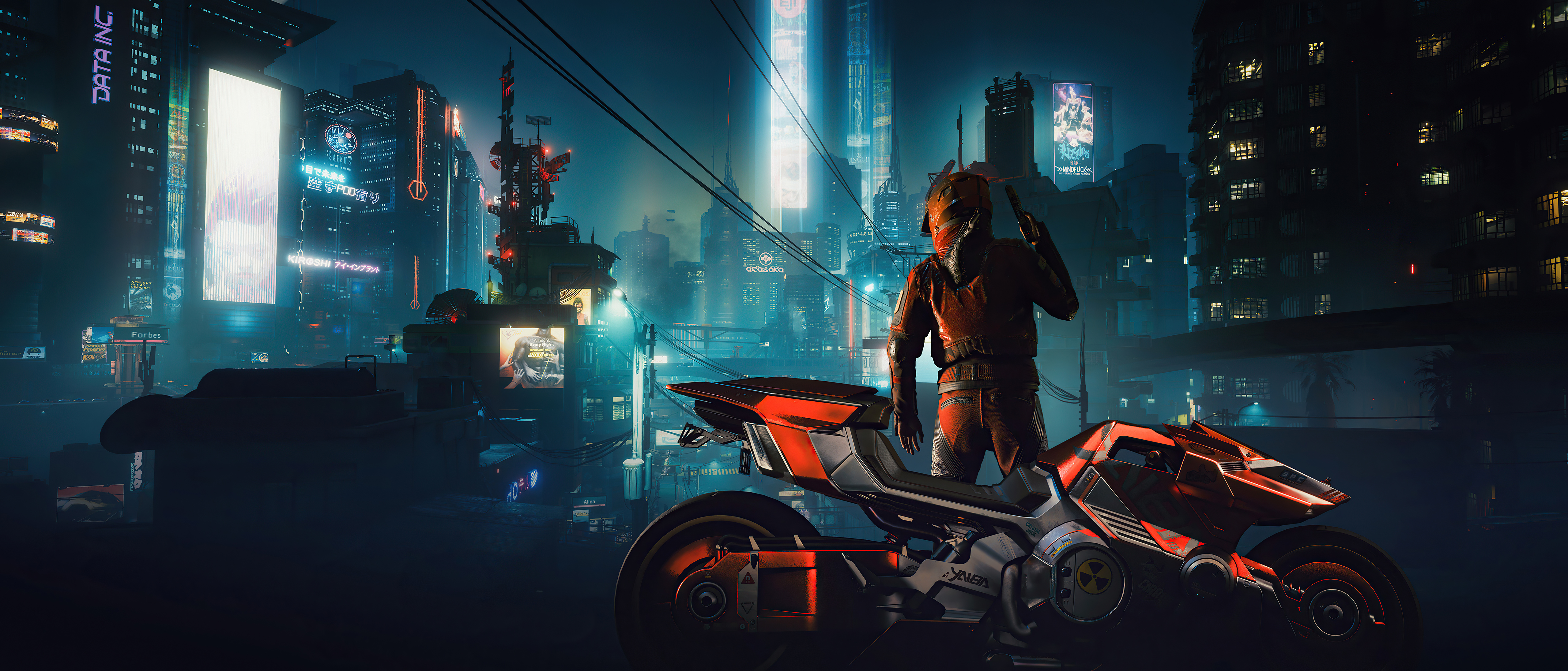Descarga gratis la imagen Ciudad, Motocicleta, Futurista, Videojuego, Ciberpunk, Cyberpunk 2077 en el escritorio de tu PC