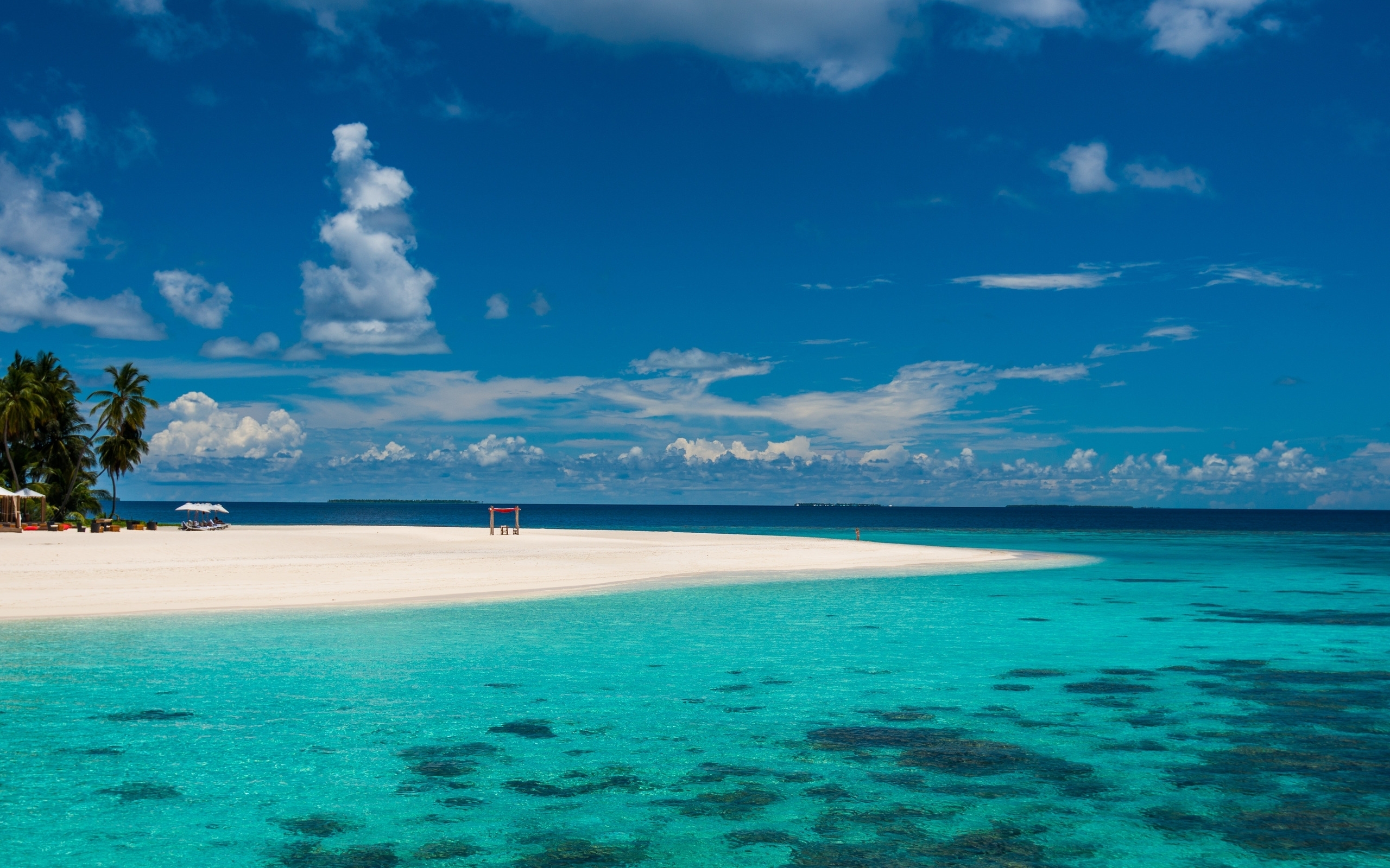 Free download wallpaper Nature, Sea, Beach, Horizon, Ocean, Holiday, Island, Photography, Maldives, Palm Tree on your PC desktop
