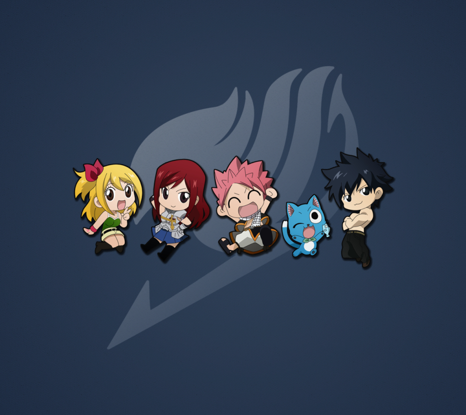 Free download wallpaper Anime, Fairy Tail, Lucy Heartfilia, Natsu Dragneel, Erza Scarlet, Gray Fullbuster, Happy (Fairy Tail) on your PC desktop