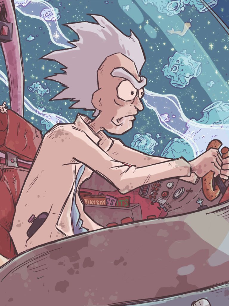 Download mobile wallpaper Space, Ship, Tv Show, Rick Sanchez, Morty Smith, Rick And Morty, Space Cruiser (Rick And Morty) for free.