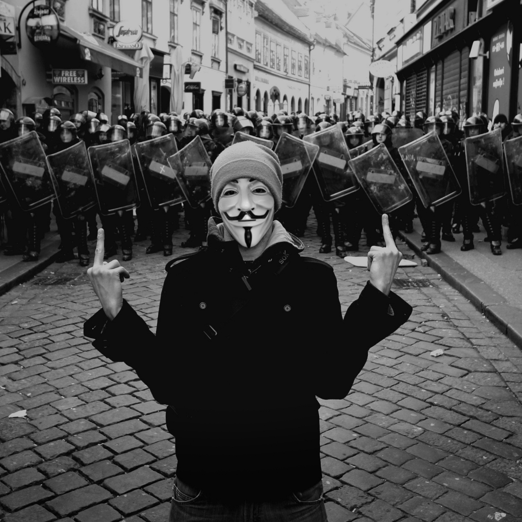 Download mobile wallpaper Technology, Anonymous, Anarchy for free.