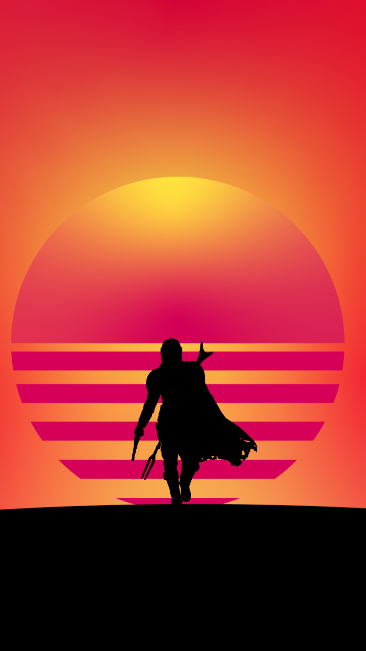 Handy-Wallpaper Minimalistisch, Fernsehserien, Krieg Der Sterne, The Mandalorian, Der Mandalorianer (Charakter) kostenlos herunterladen.