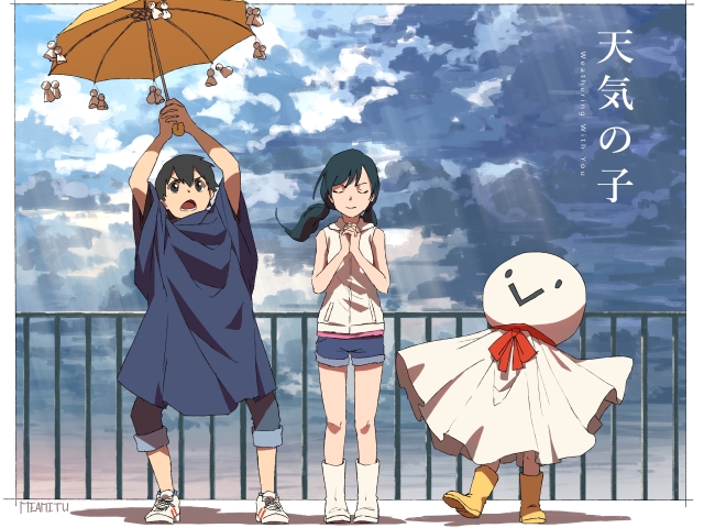 Handy-Wallpaper Animes, Weathering With You Das Mädchen Das Die Sonne Berührte, Hina Amano, Hodaka Morishima, Nagi Amano kostenlos herunterladen.
