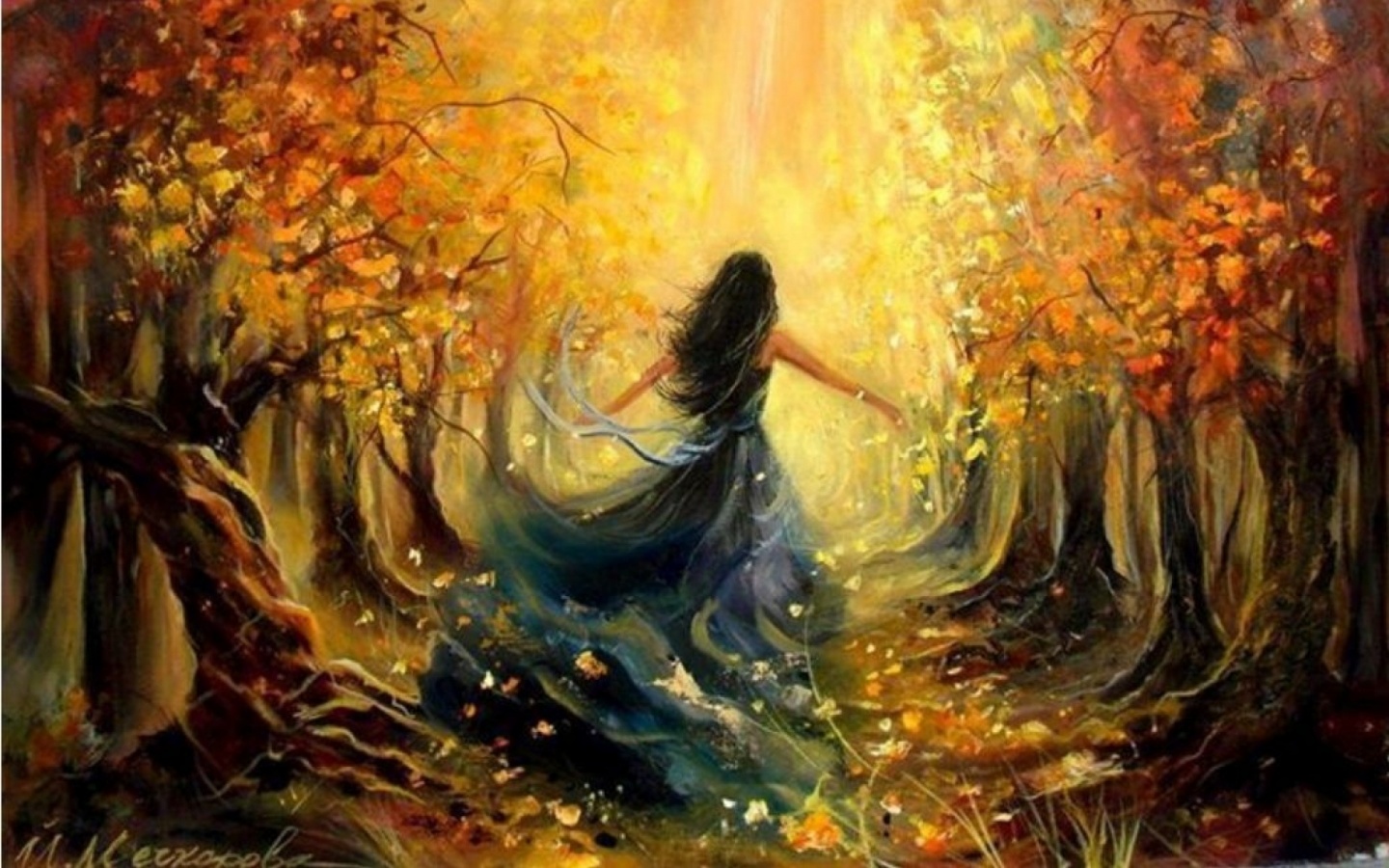 Free download wallpaper Fantasy, Fall, Women on your PC desktop