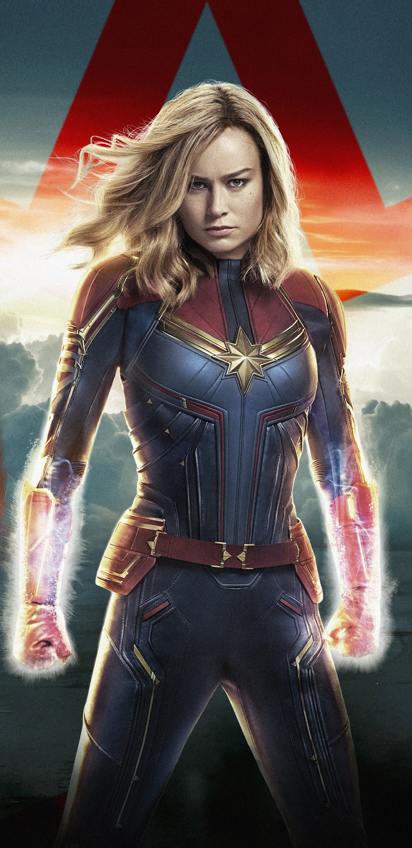 Handy-Wallpaper Filme, Captain Marvel, Brie Larson kostenlos herunterladen.