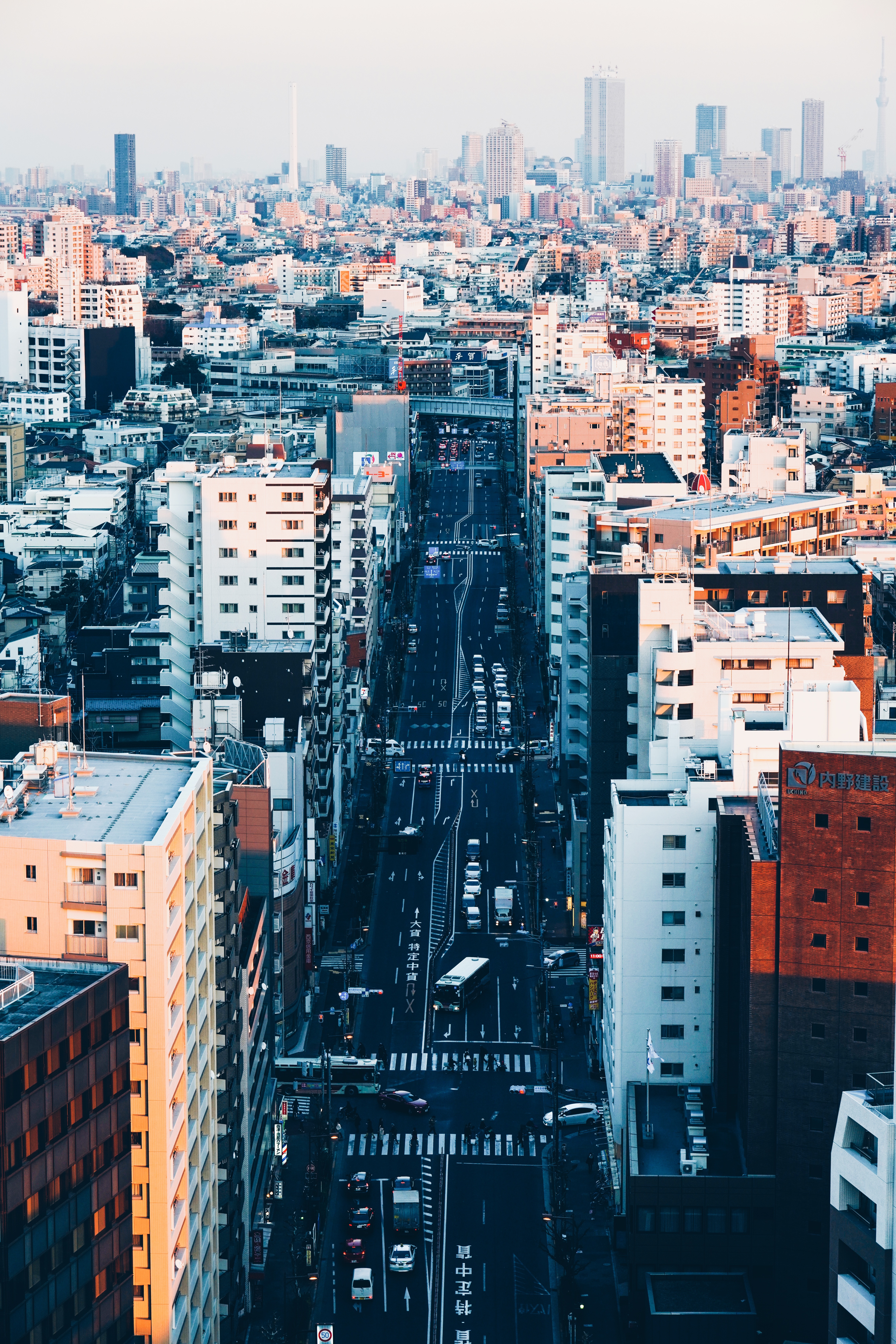 tokyo, road, cities, city, building, street 5K
