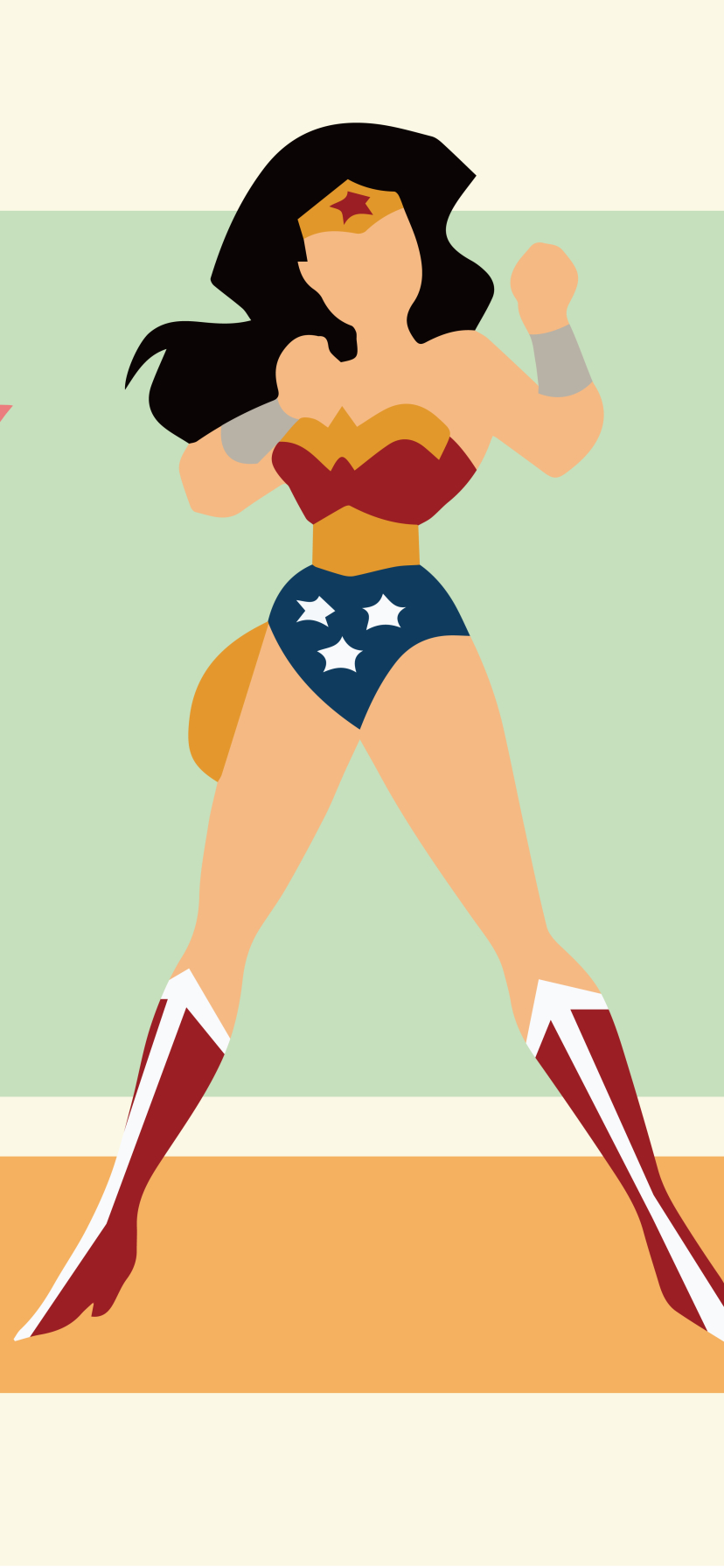 Téléchargez des papiers peints mobile Minimaliste, Bande Dessinées, Bandes Dessinées Dc, Wonder Woman, Ligue De Justice D'amérique, Ligue Des Justiciers gratuitement.