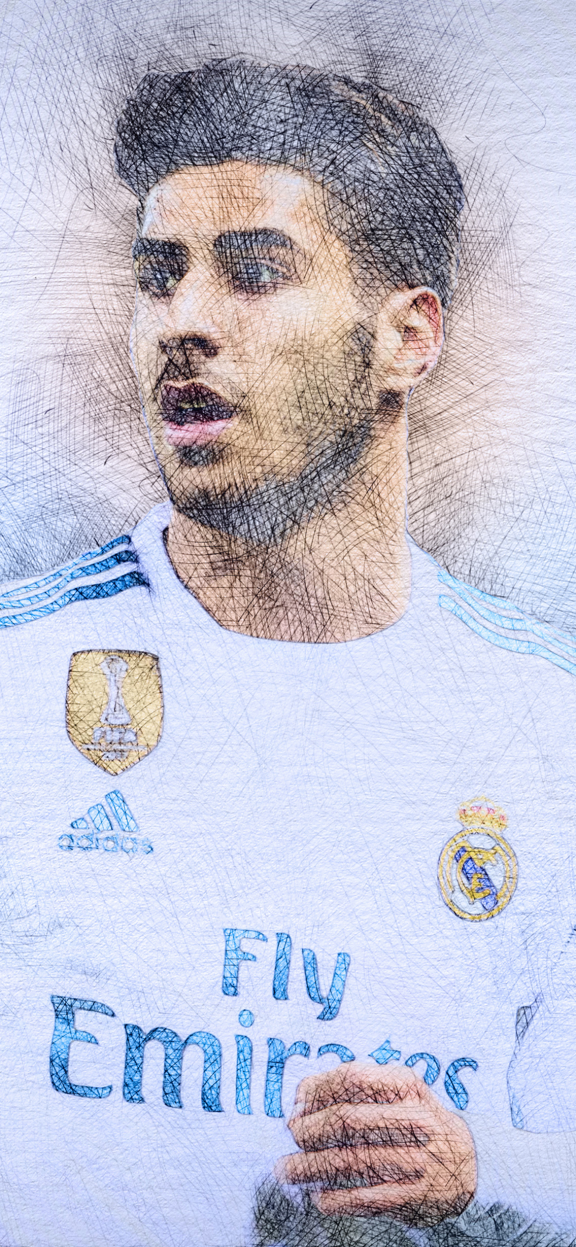 Download mobile wallpaper Sports, Soccer, Spanish, Real Madrid C F, Marco Asensio for free.