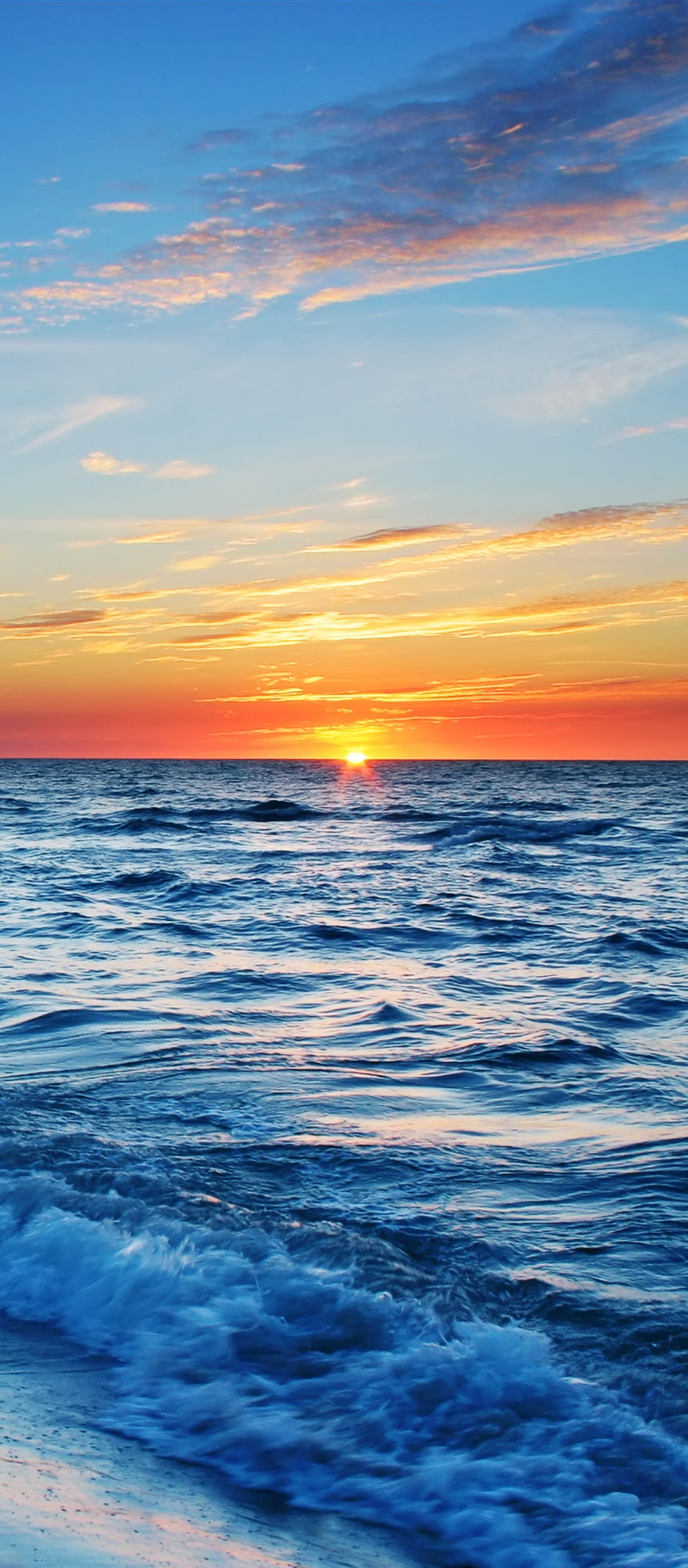 Descarga gratuita de fondo de pantalla para móvil de Cielo, Horizonte, Océano, Atardecer, Tierra/naturaleza.