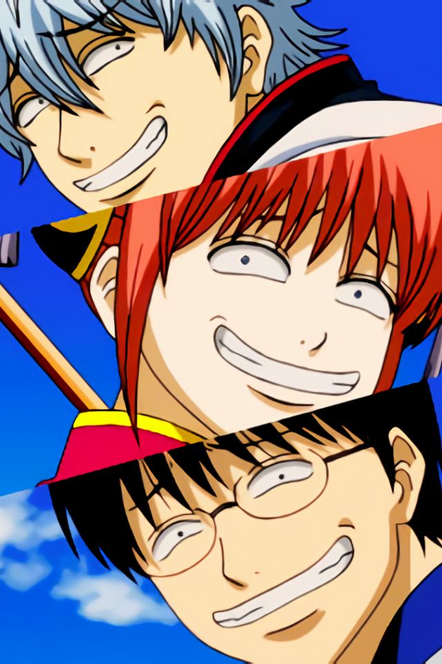 Descarga gratuita de fondo de pantalla para móvil de Animado, Gintama, Gintoki Sakata, Kagura (Gintama), Shimura Shinpachi.