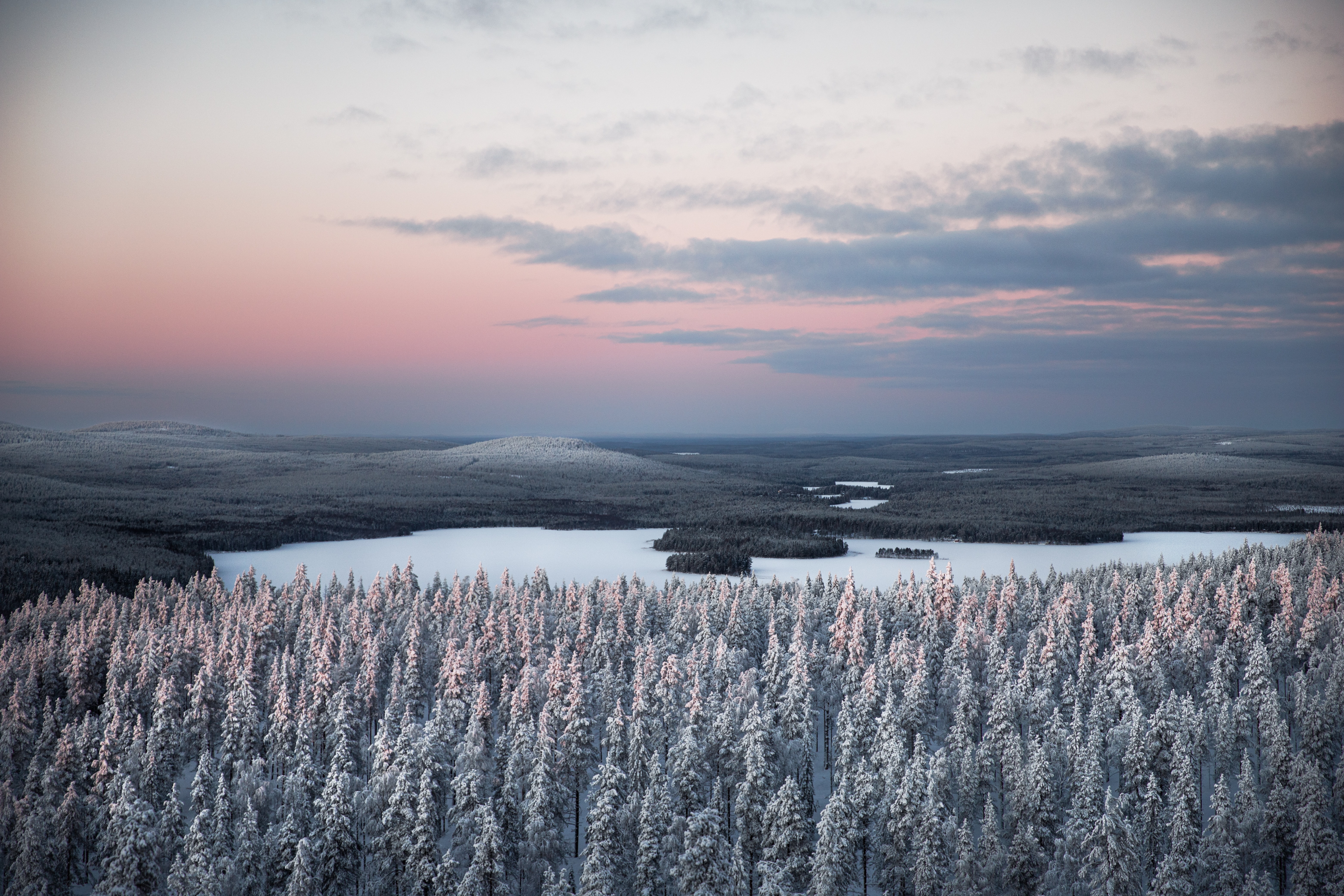 Free download wallpaper Winter, Rivers, Snow, View From Above, Forest, Nature, Landscape on your PC desktop
